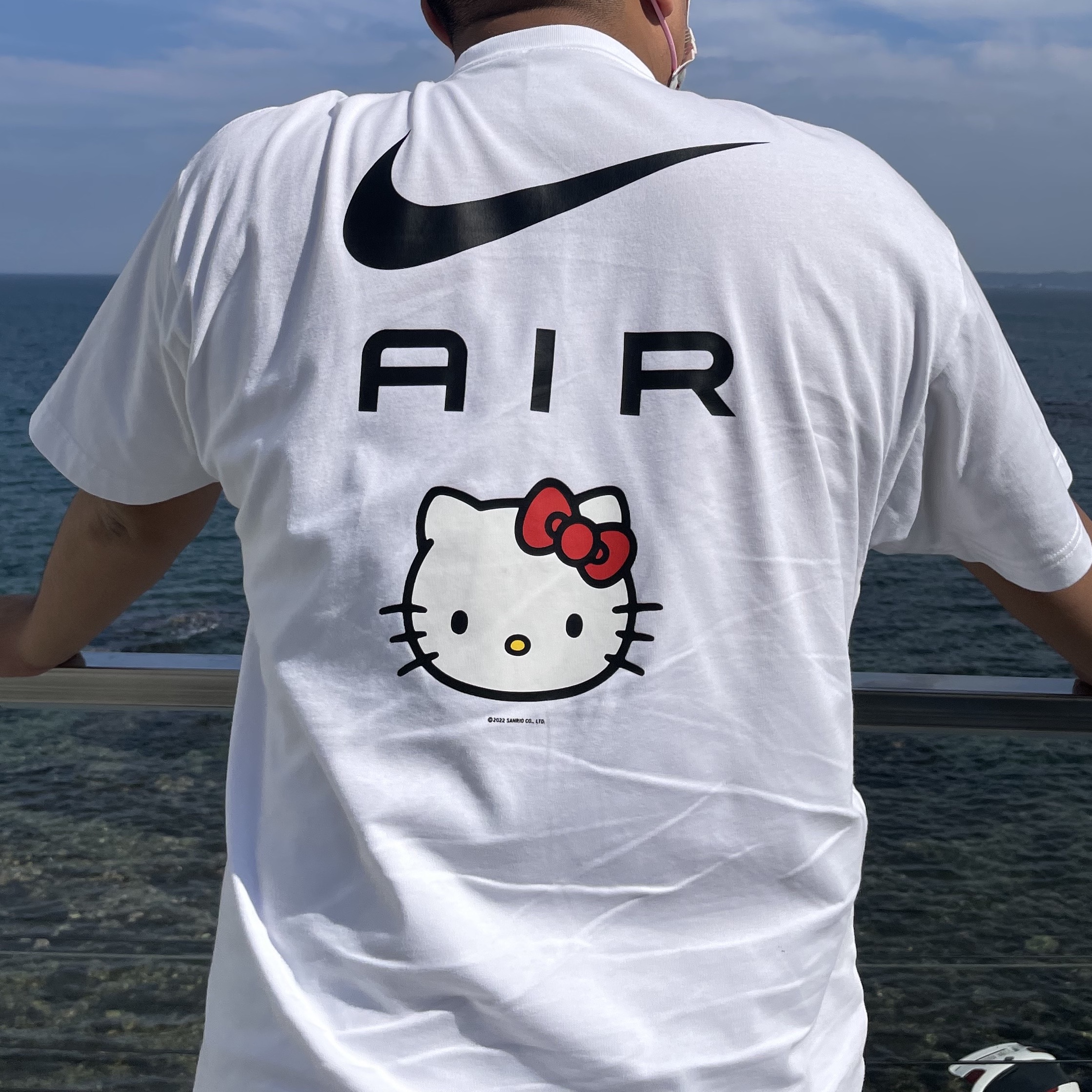 Nike x Hello Kitty NRG Air T-Shirt White - Asia 착용 스타일