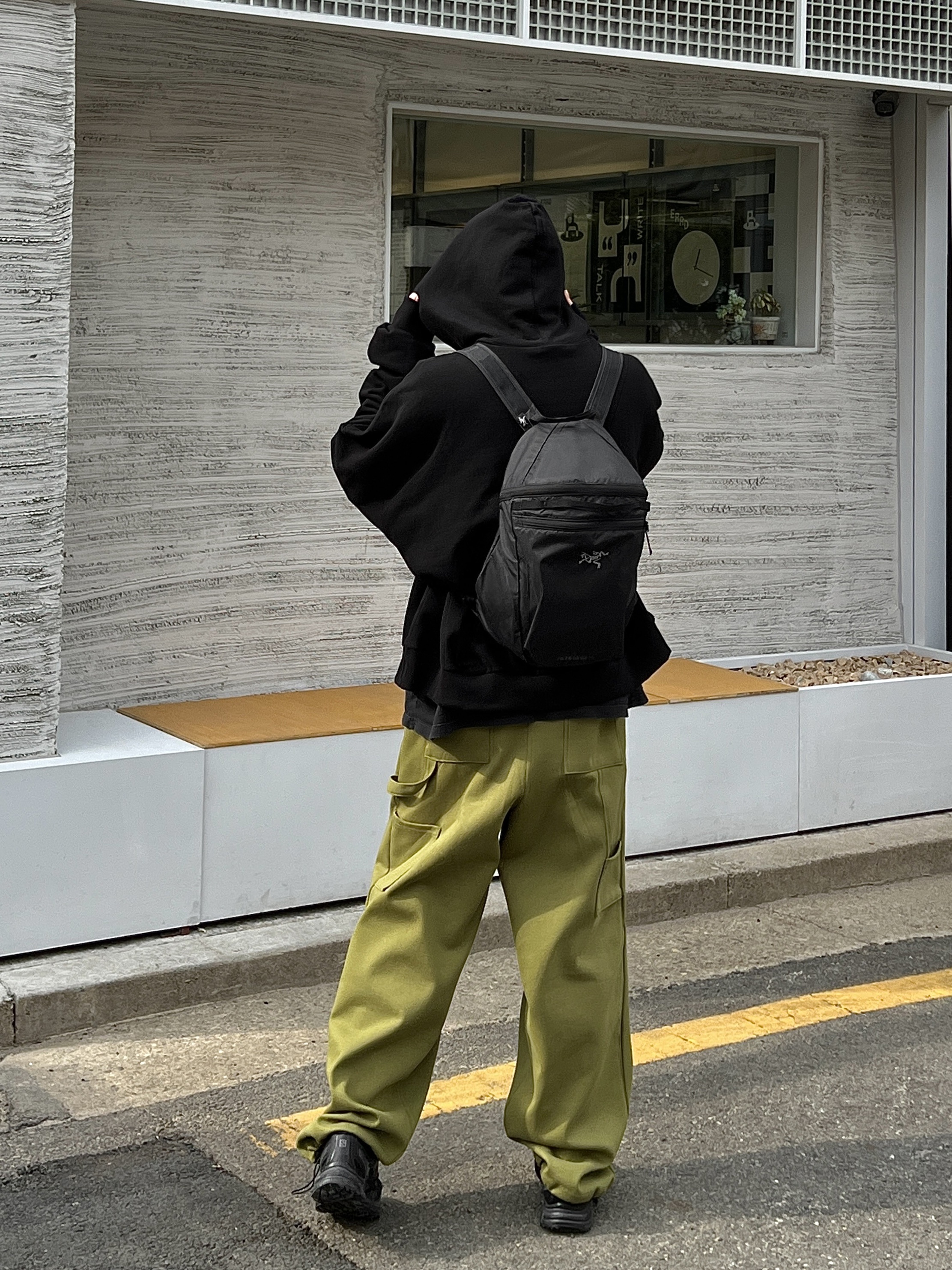 Salomon XT-Wings 2 ADV Black, Supreme Military Camp Cap Black - 22FW 착용 스타일 - 4