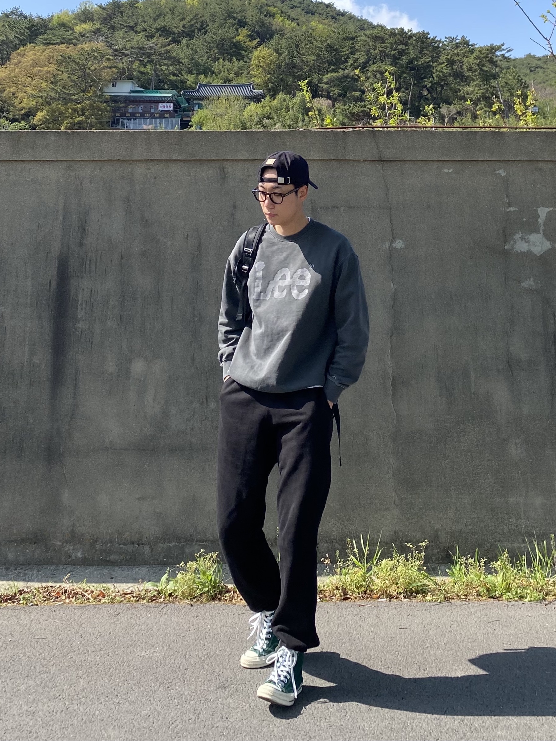 Converse Chuck 70 High Court Green 착용 스타일