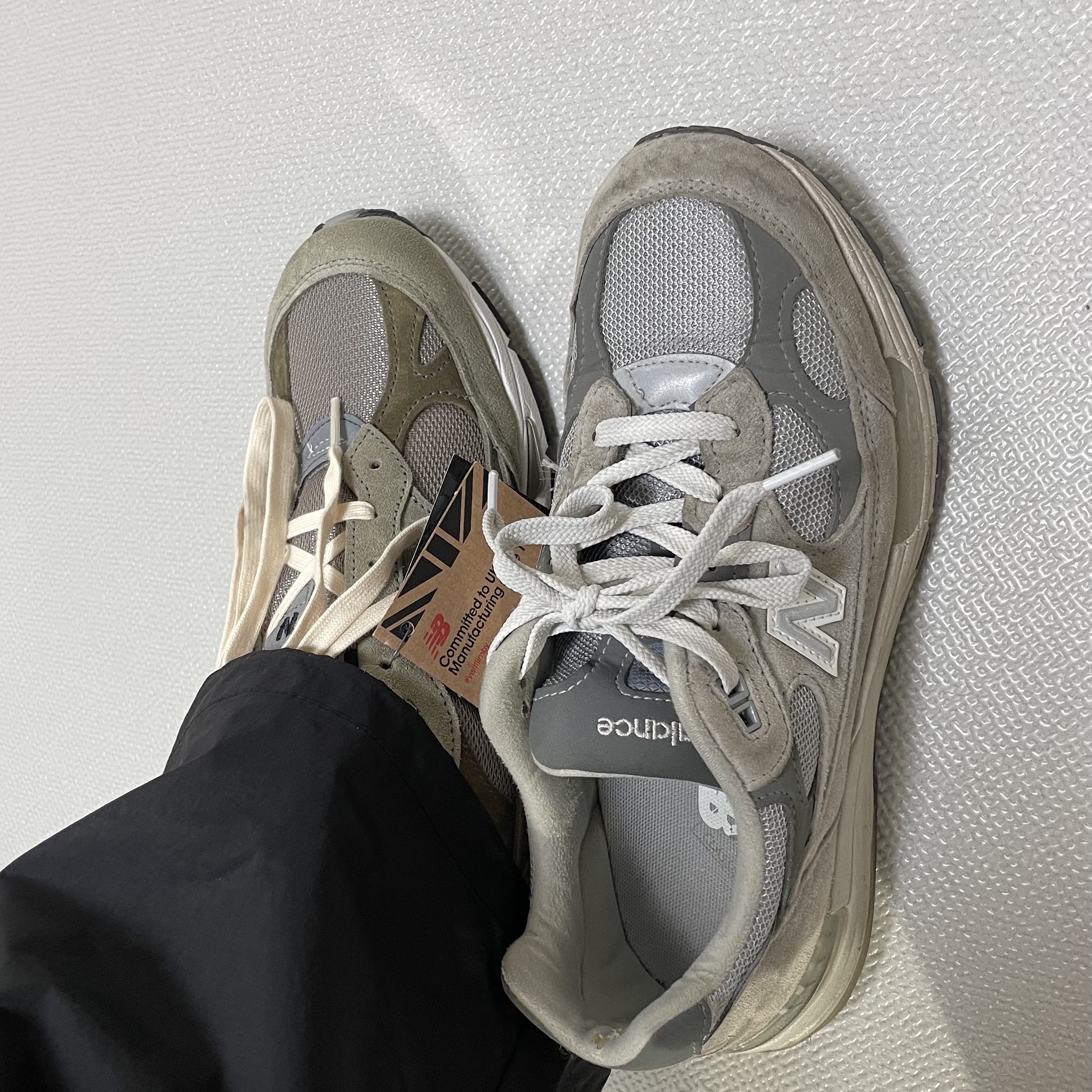 New Balance x JJJJound 991 Made in UK Grey 착용 스타일 - 5