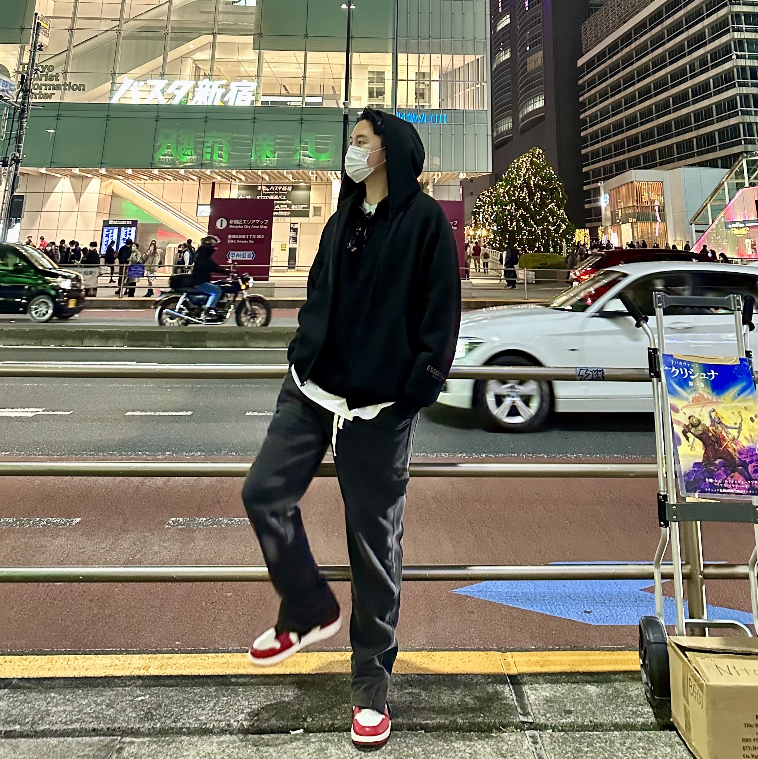 Jordan 1 Retro High OG Chicago 2022, Essentials 3D Silicon Applique Full Zip Up Hoodie Dark Slate/Stretch Limo/Black - 20SS 착용 스타일 - 2