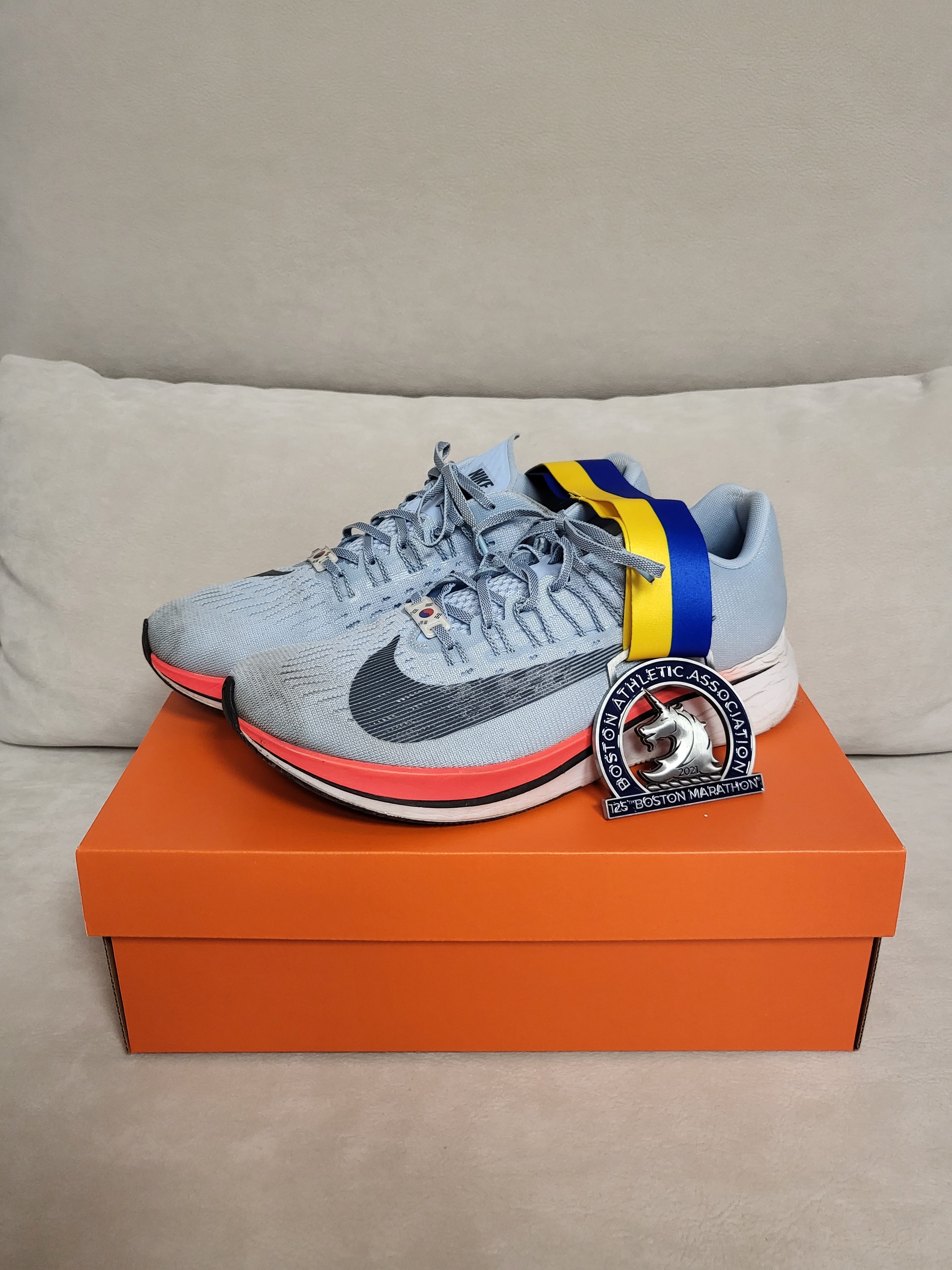 Nike Zoom Fly Ice Blue 착용 스타일