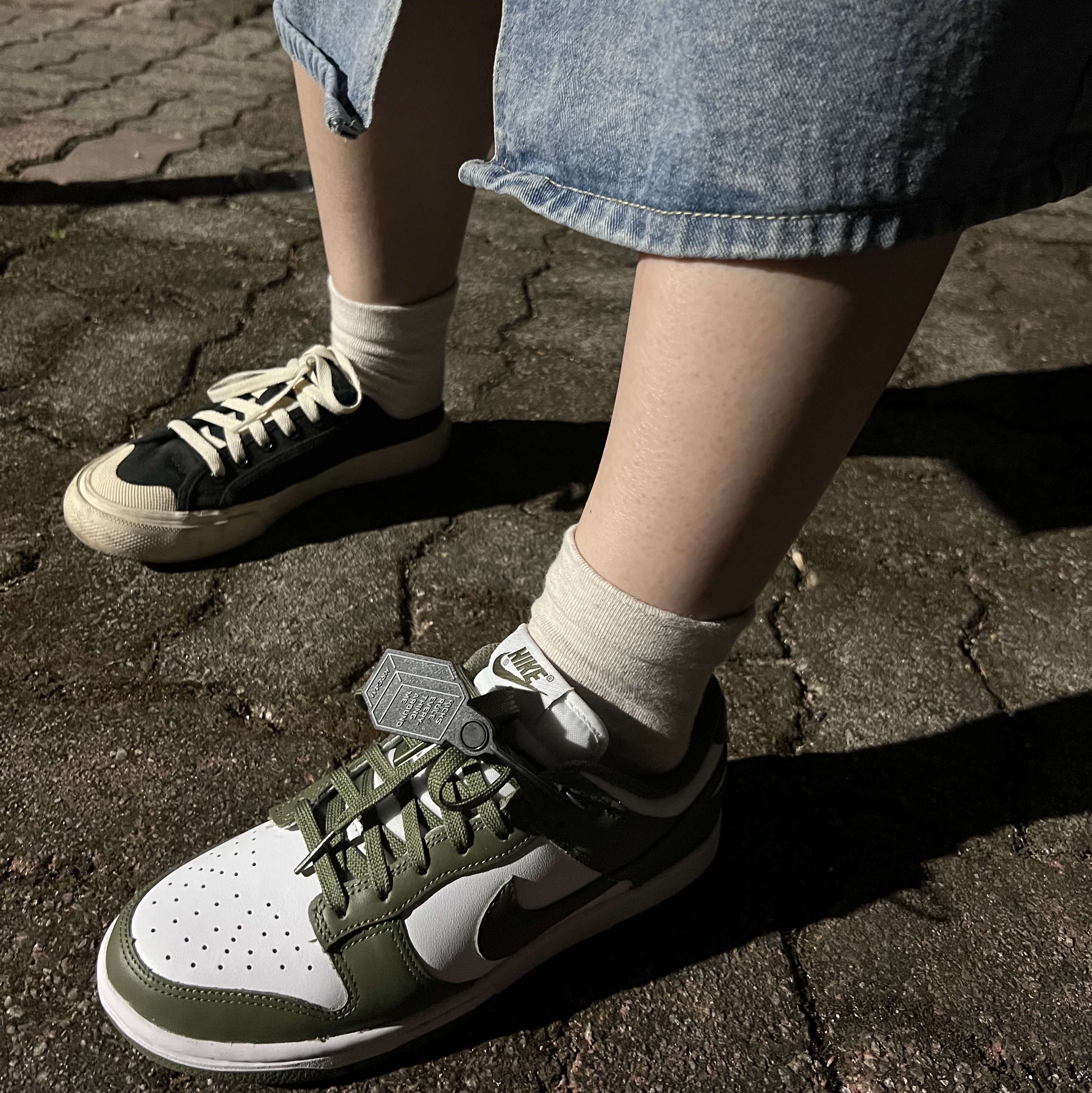 (W) Nike Dunk Low Medium Olive 착용 스타일