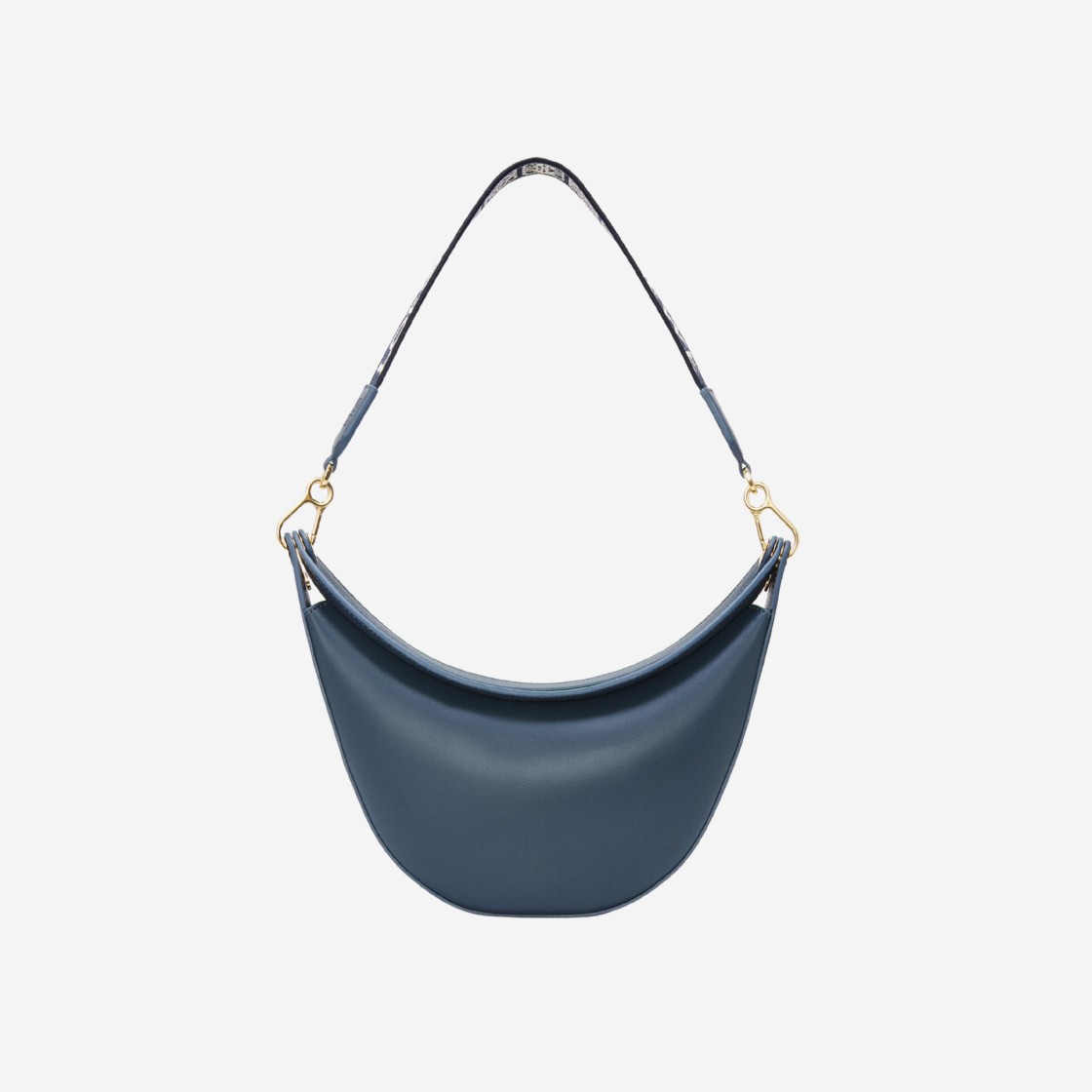 Loewe Small Luna Bag in Satin Calfskin and Jacquard Onyx Blue 상세 이미지 4