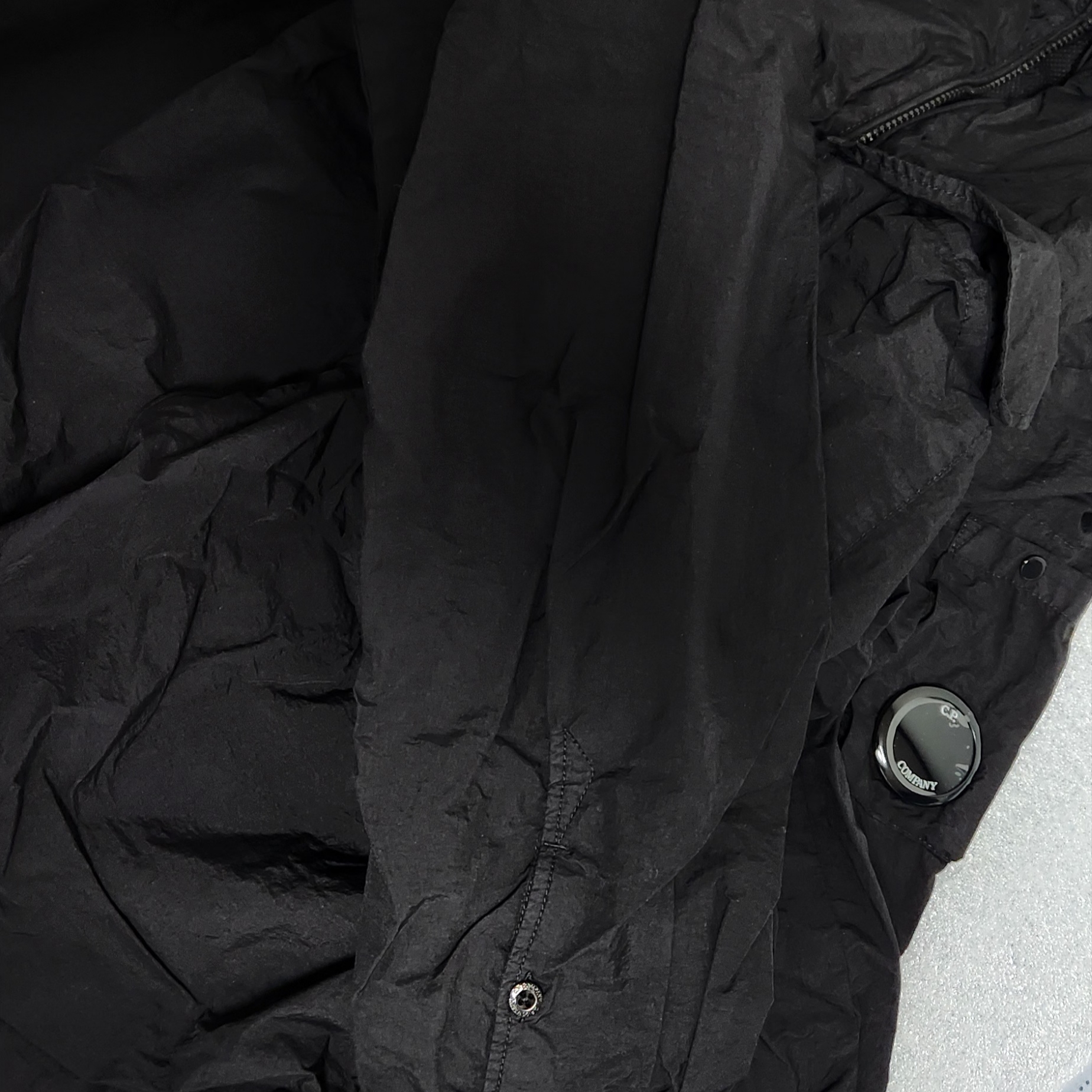 C.P. Company Taylon L Zipped Overshirt Black - 22SS 착용 스타일