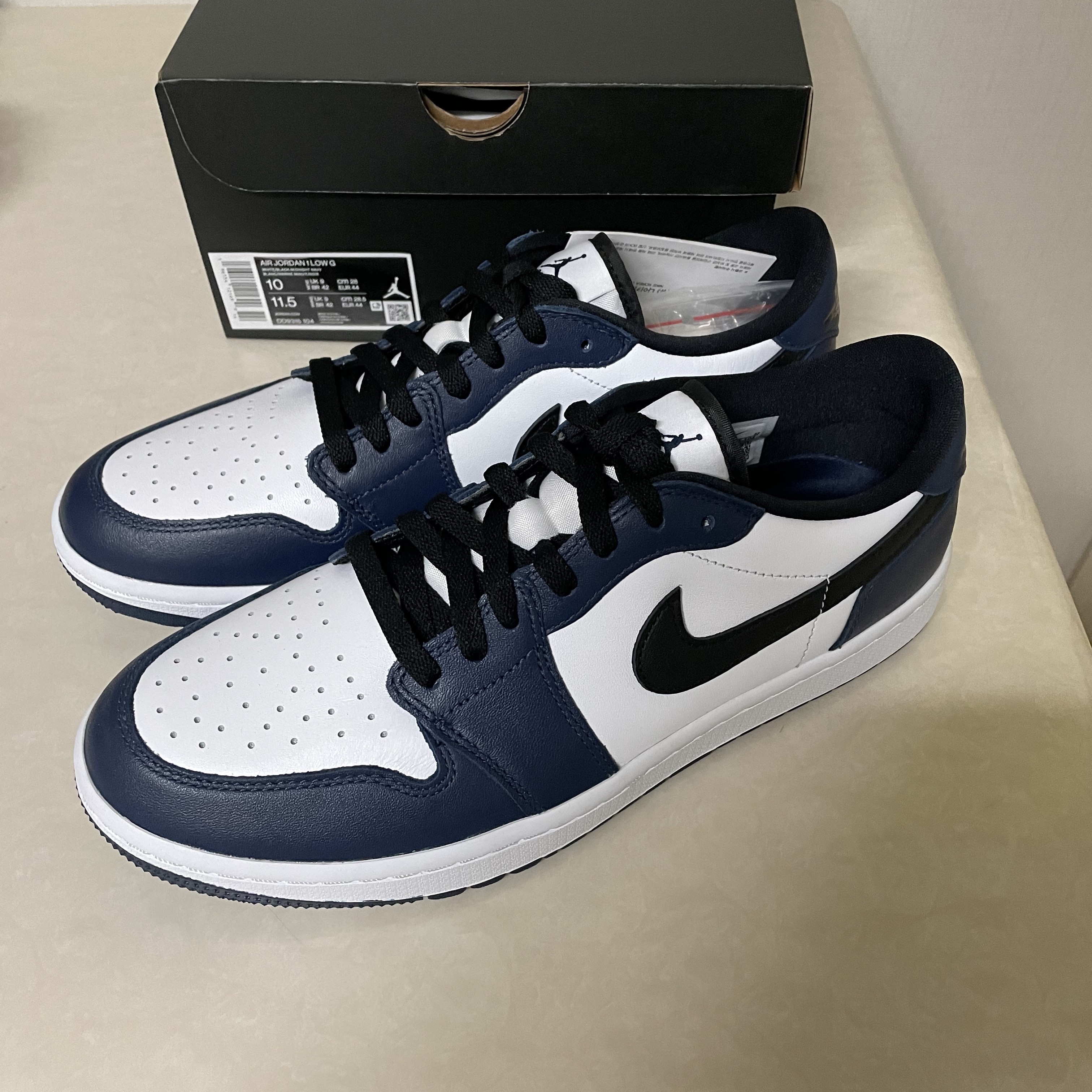 Jordan 1 Low Golf Midnight Navy 착용 스타일 - 1