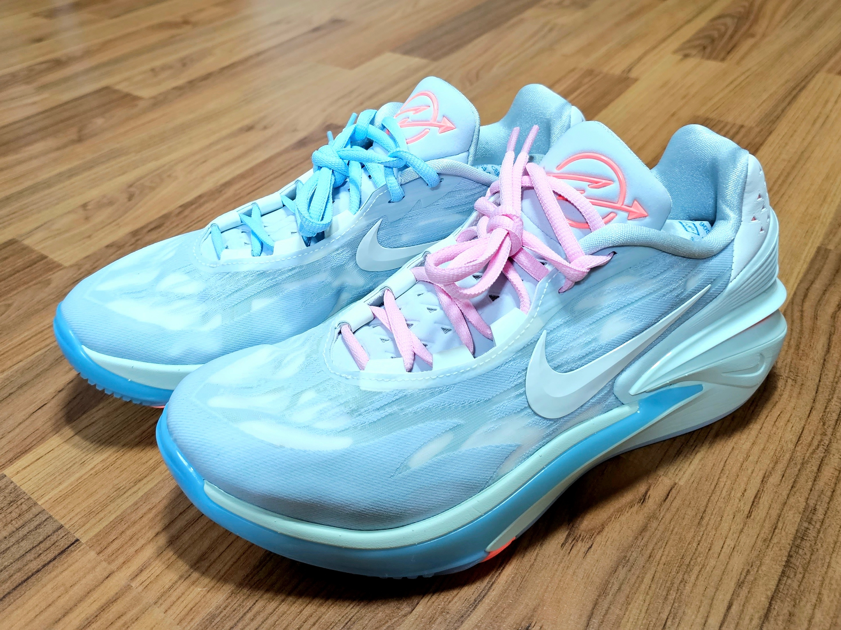 Nike Air Zoom GT Cut 2 Light Blue Aura Orange 착용 스타일