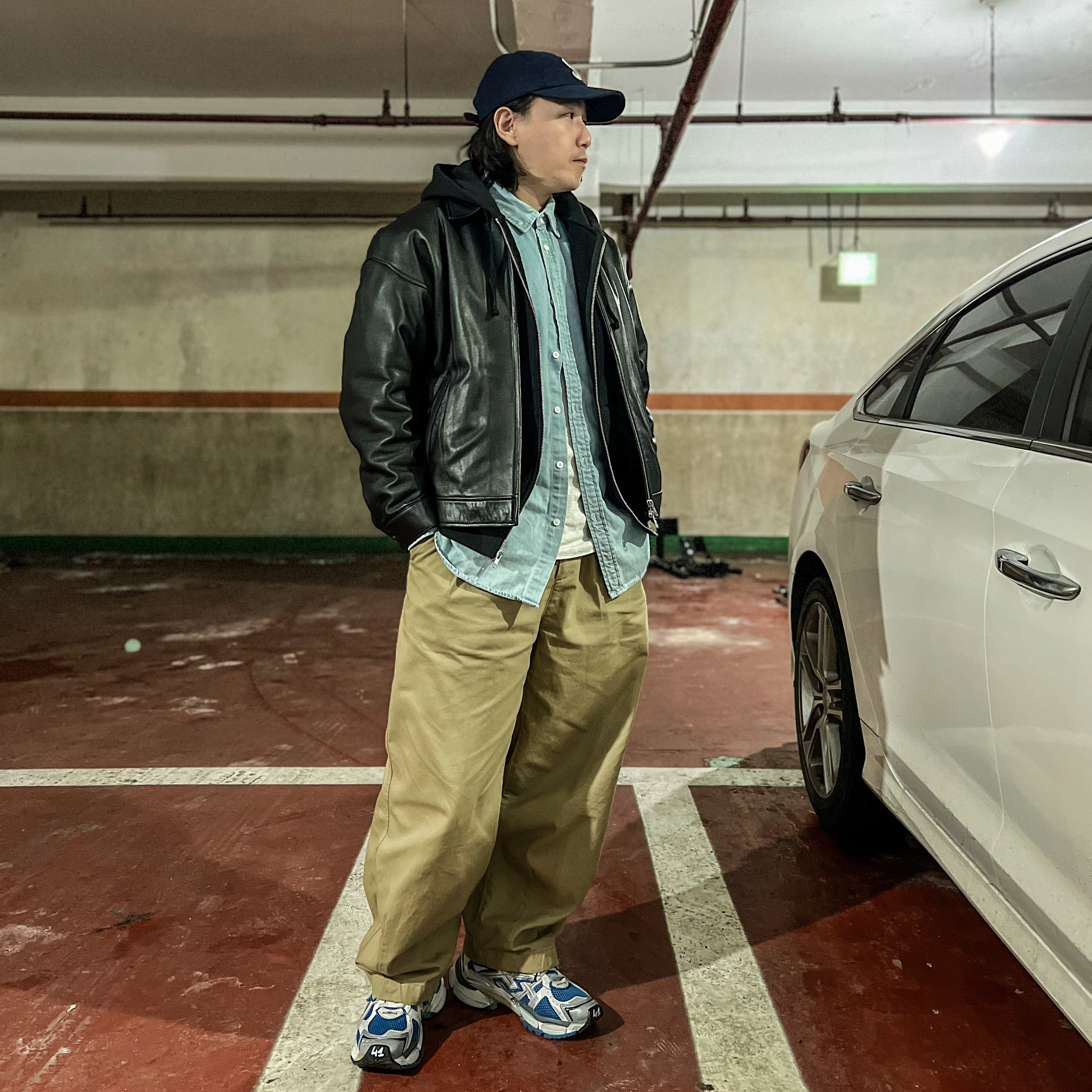 Supreme Boiled Wool S Logo 6-Panel Navy - 22FW, Supreme Small Box Zip Up Hooded Sweatshirt Black - 21SS 착용 스타일