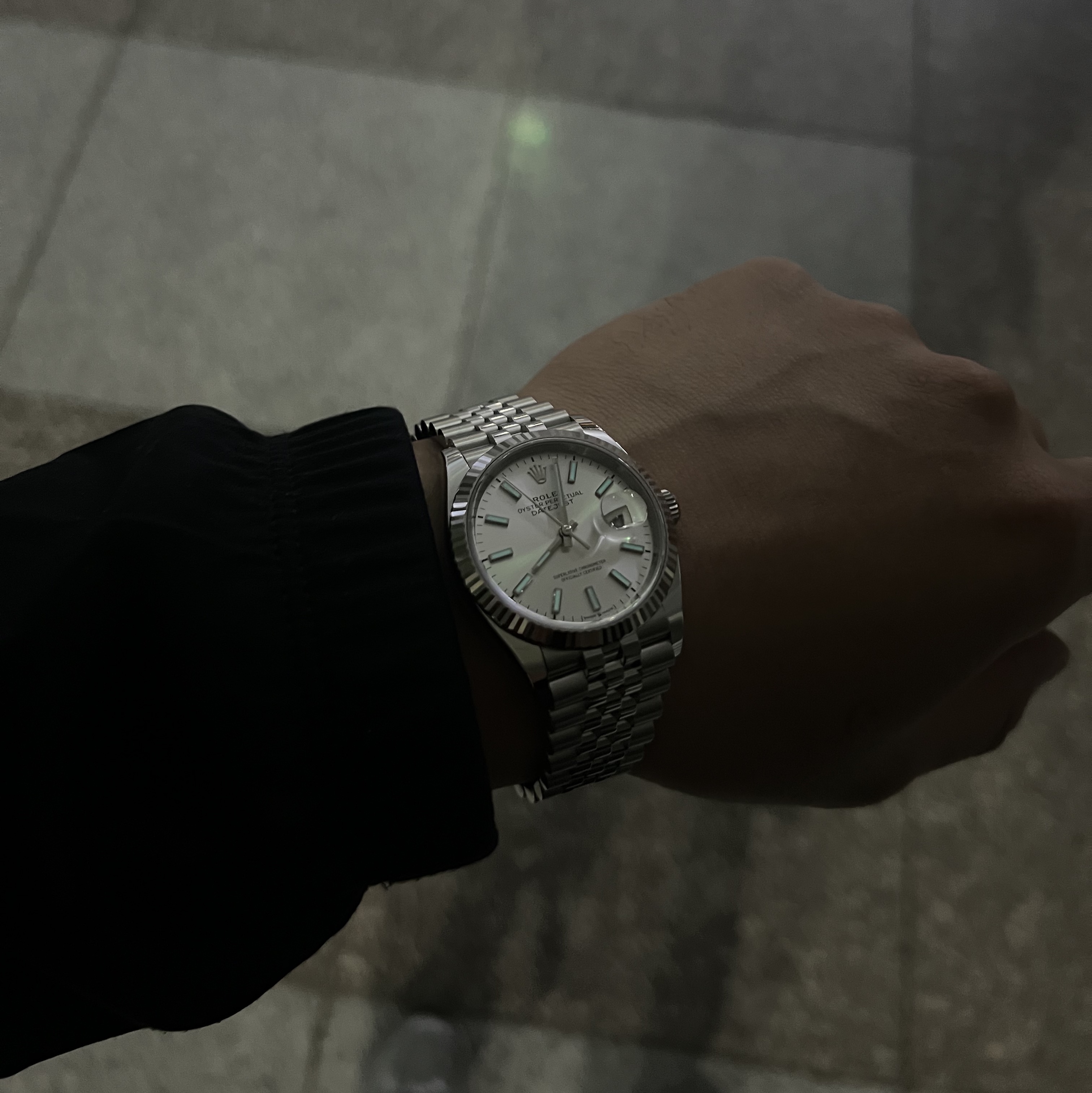 Rolex Datejust 36mm 126234 Silver Jubilee 착용 스타일