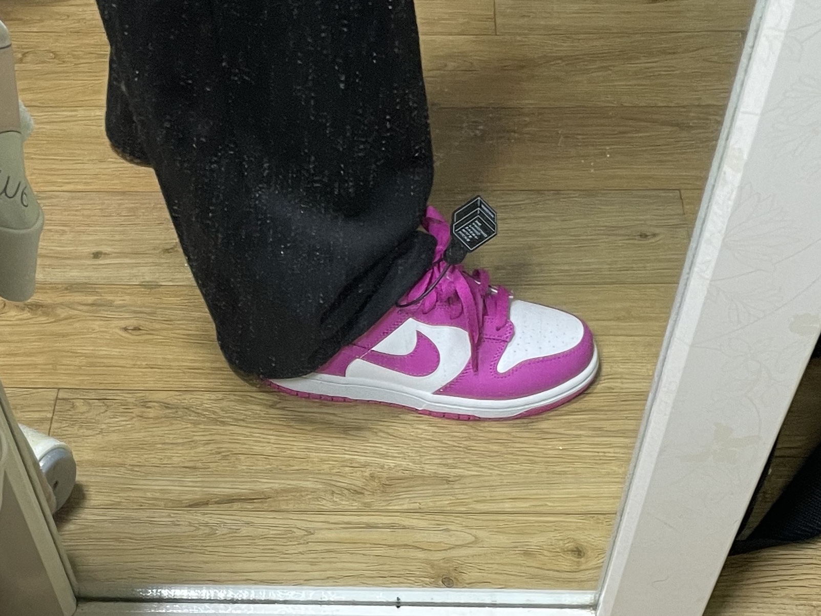 (PS) Nike Dunk Low White Active Fuchsia 착용 스타일