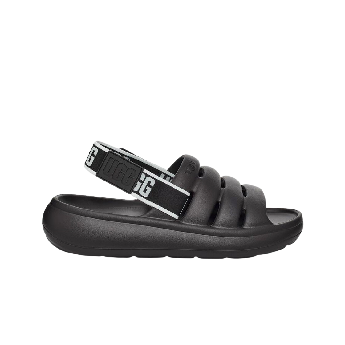 (W) 어그 스포츠 예 슬라이드 블랙((W) UGG Sport Yeah Slide Black)
