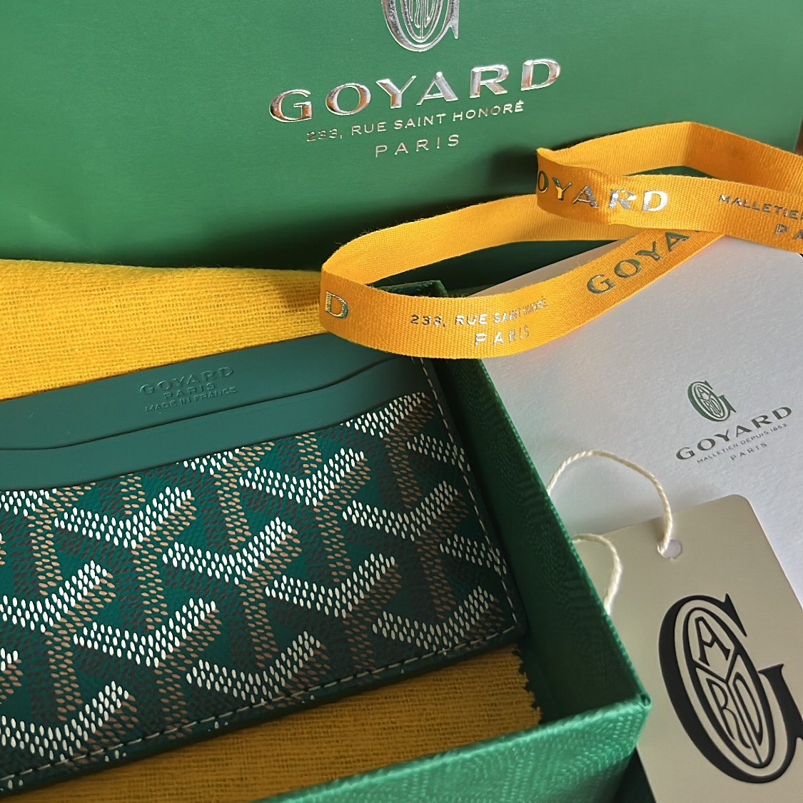 Goyard Saint Sulpice Card Holder Green 착용 스타일