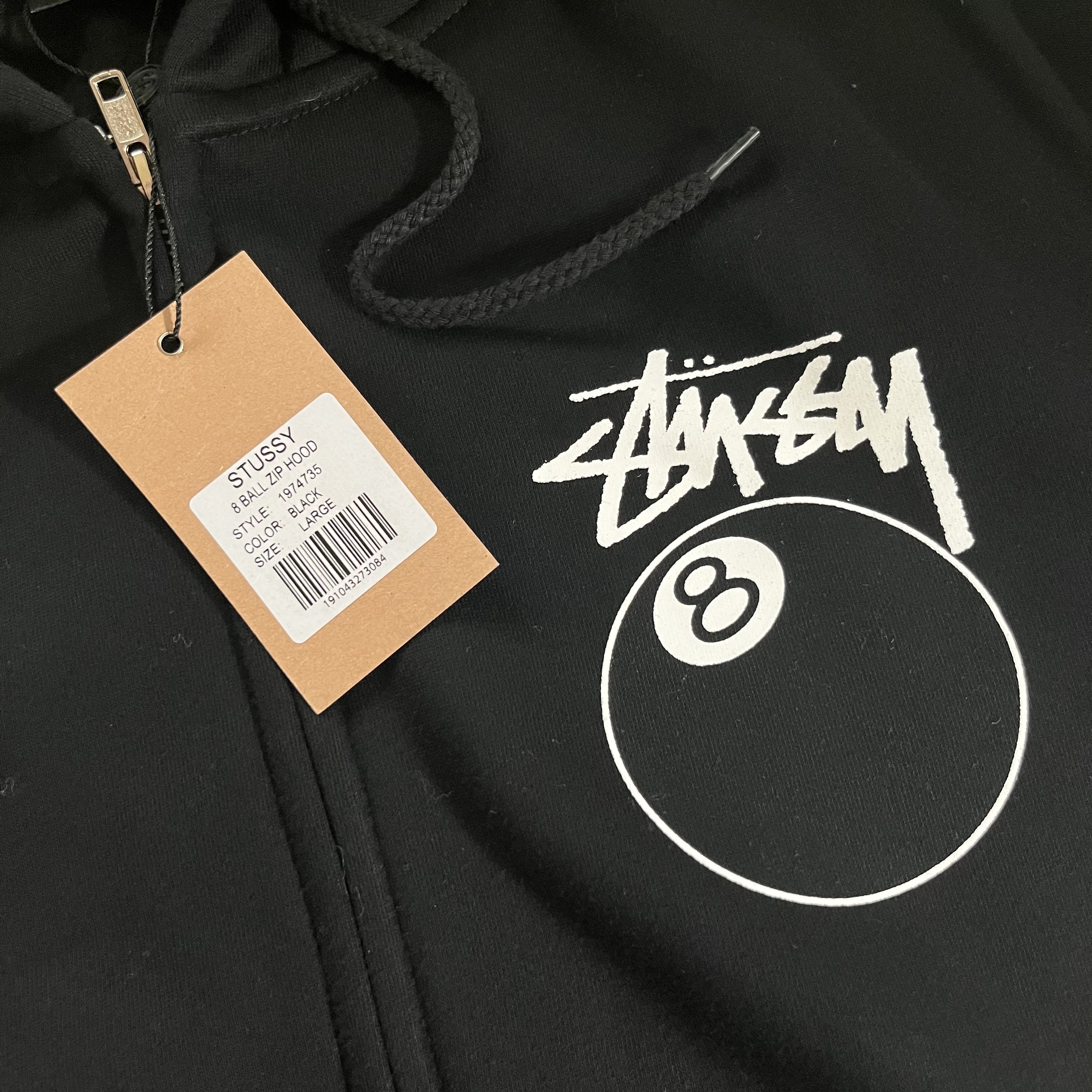 Stussy 8 Ball Zip Hoodie Black - 22FW 착용 스타일 - 3