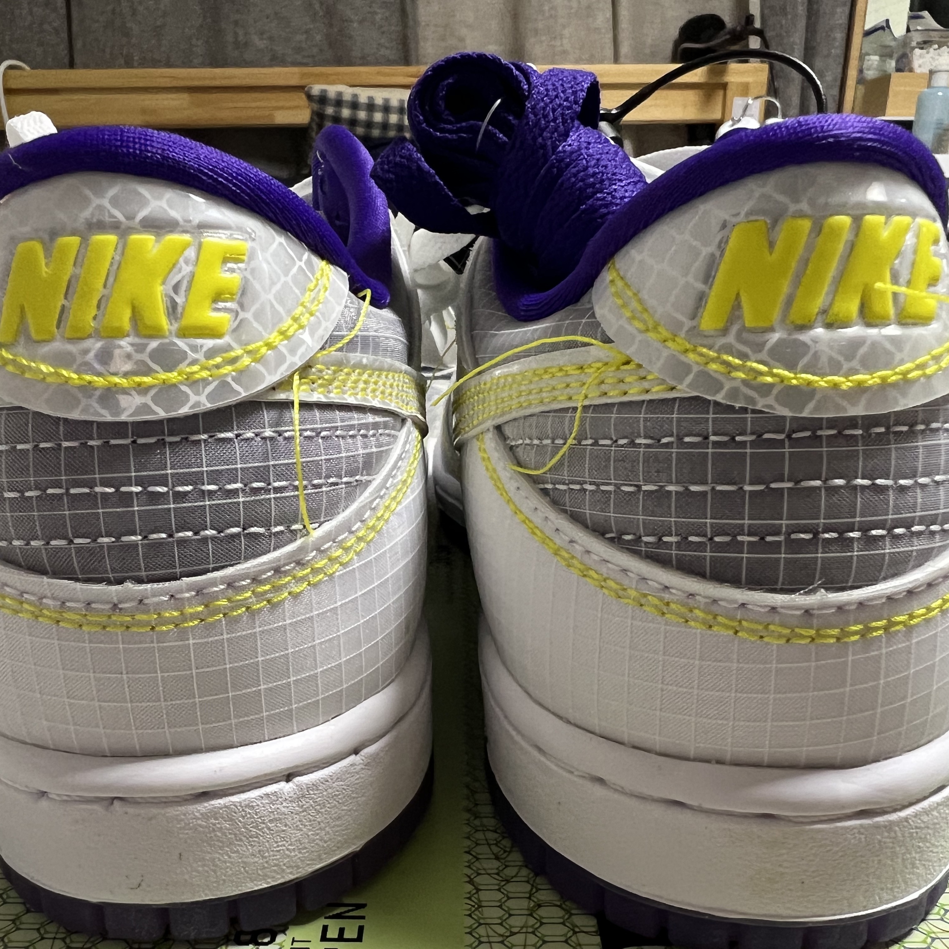 Nike x Union Dunk Low Passport Pack Court Purple White 착용 스타일 - 3