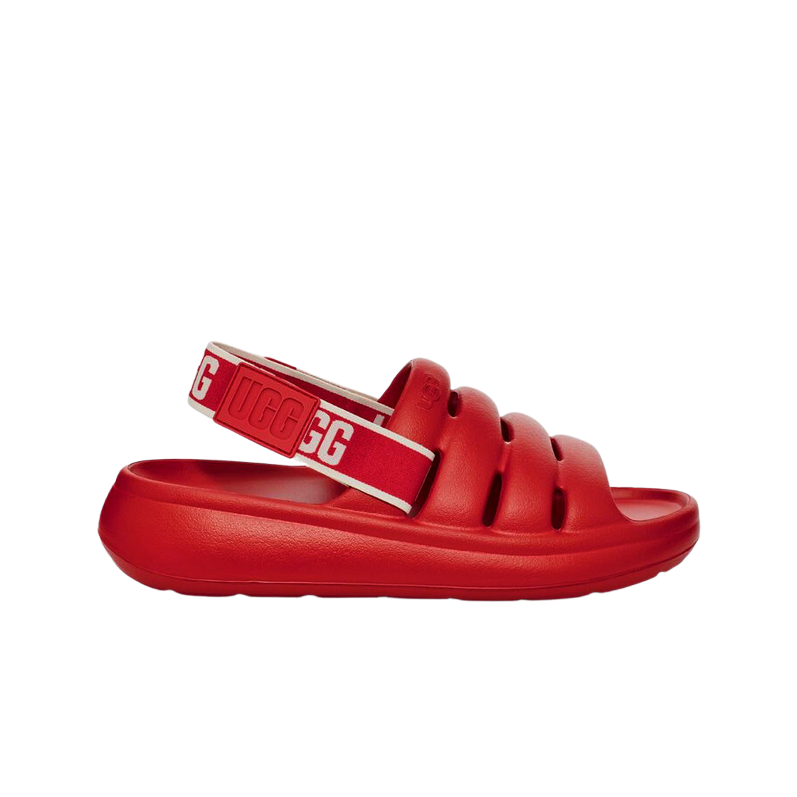 (W) 어그 스포츠 예 슬라이드 삼바 레드((W) UGG Sport Yeah Slide Samba Red)