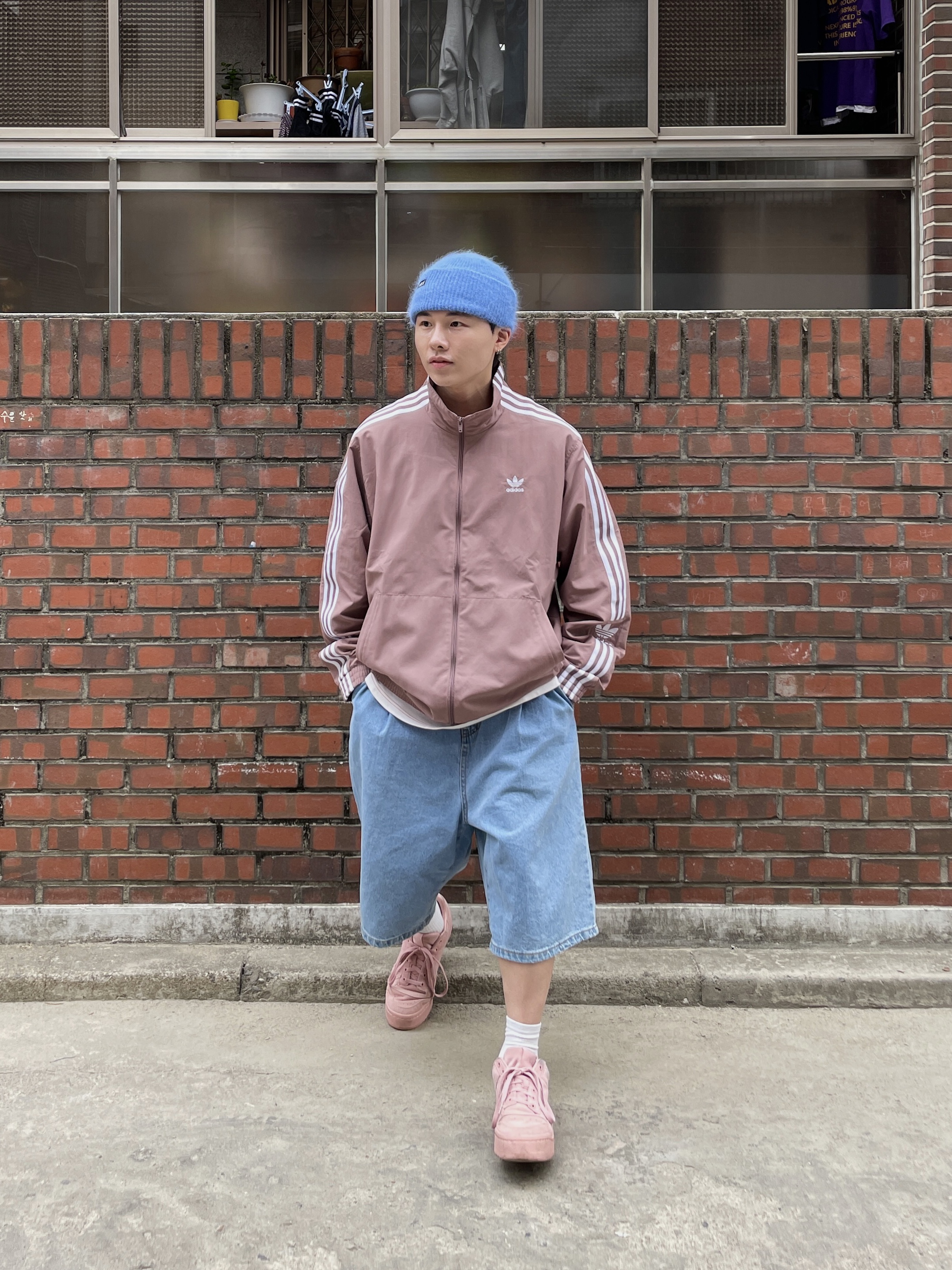 (W) Adidas Forum Bold Wonder Mauve 착용 스타일 - 1