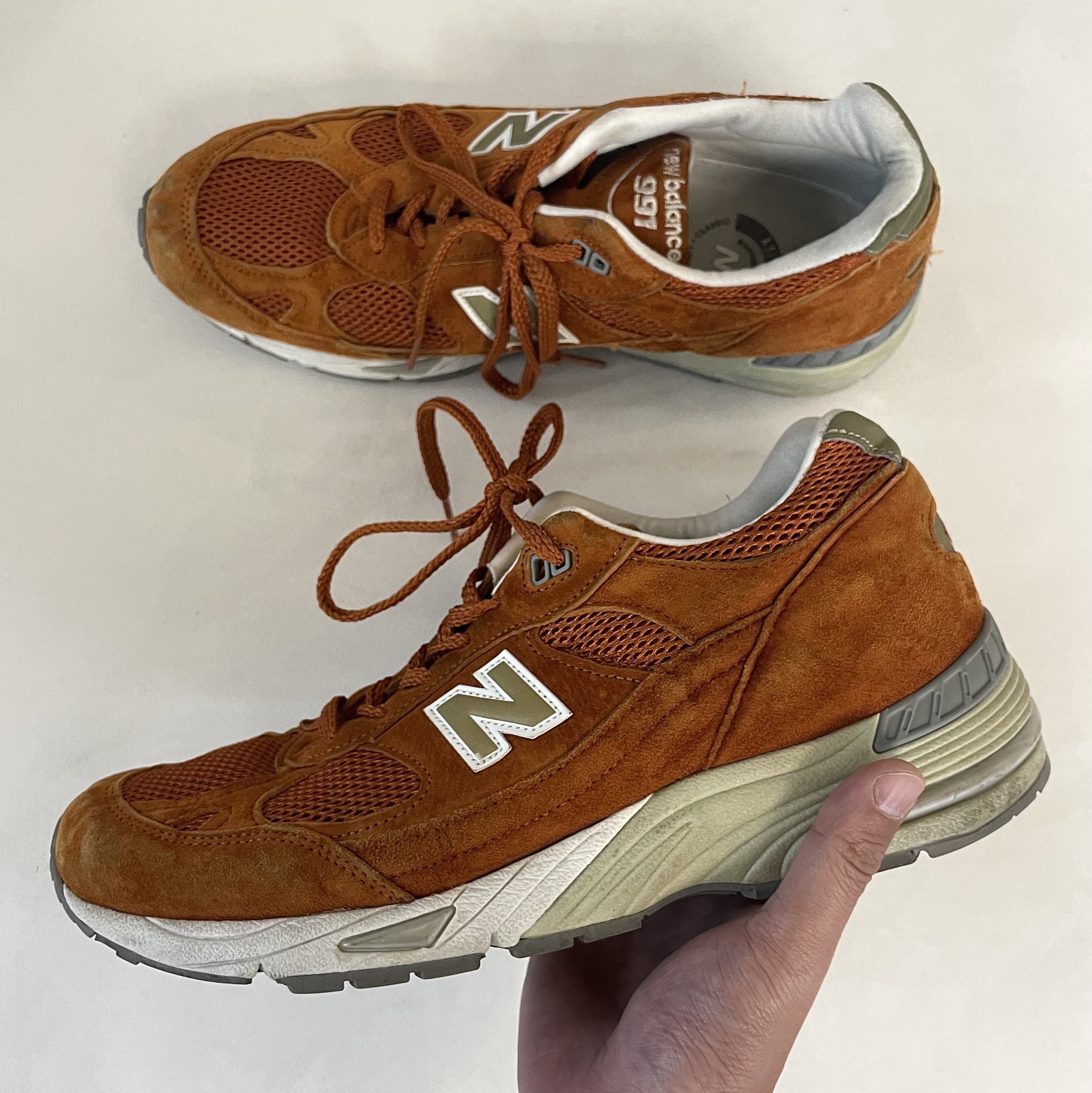 New Balance 993 Made in USA Vintage Indigo - D Standard, New Balance Made in UK 991 Eastern Species 착용 스타일 - 3