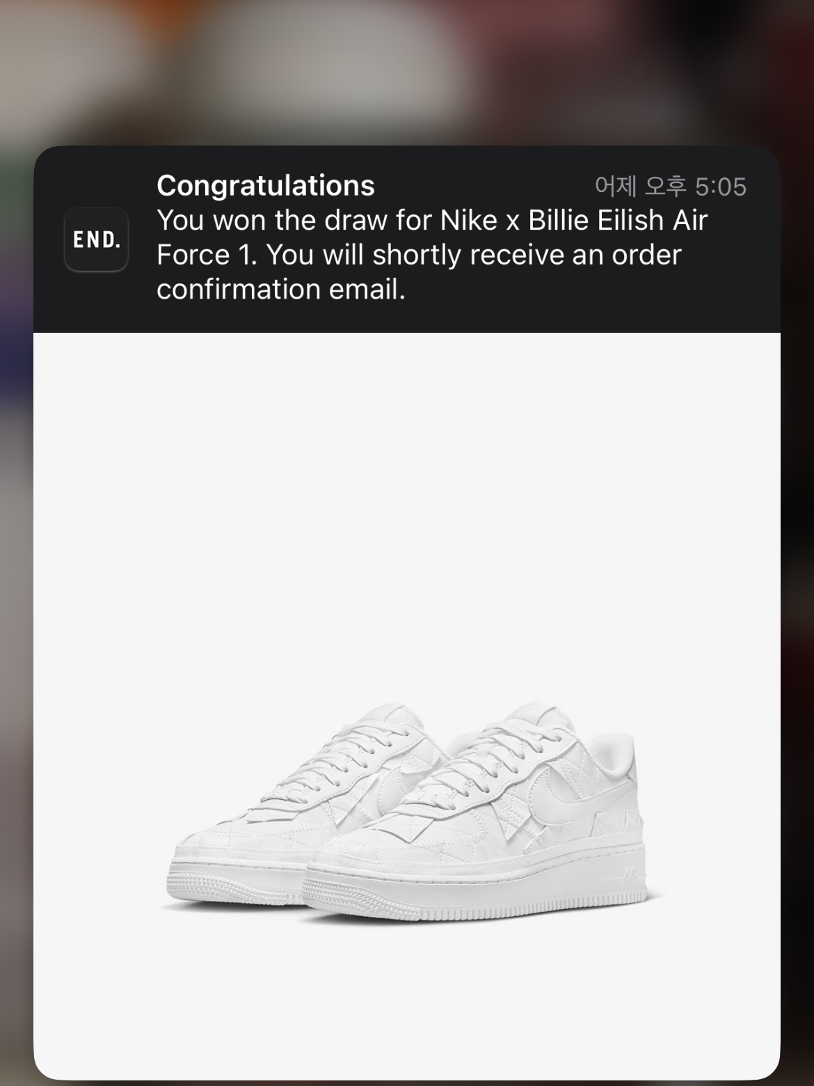 Nike x Billie Eilish Air Force 1 Low SP Triple White μ°©μ© μ€νμΌ - 1