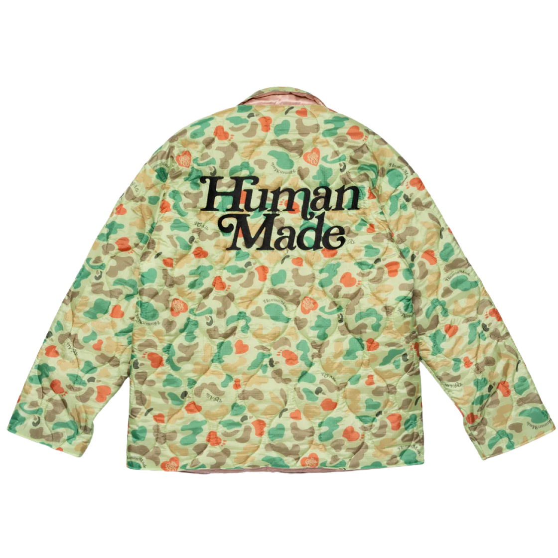 Human Made x Verdy Girls Don't Cry Heart Camo Jacket Green 상세 이미지 3