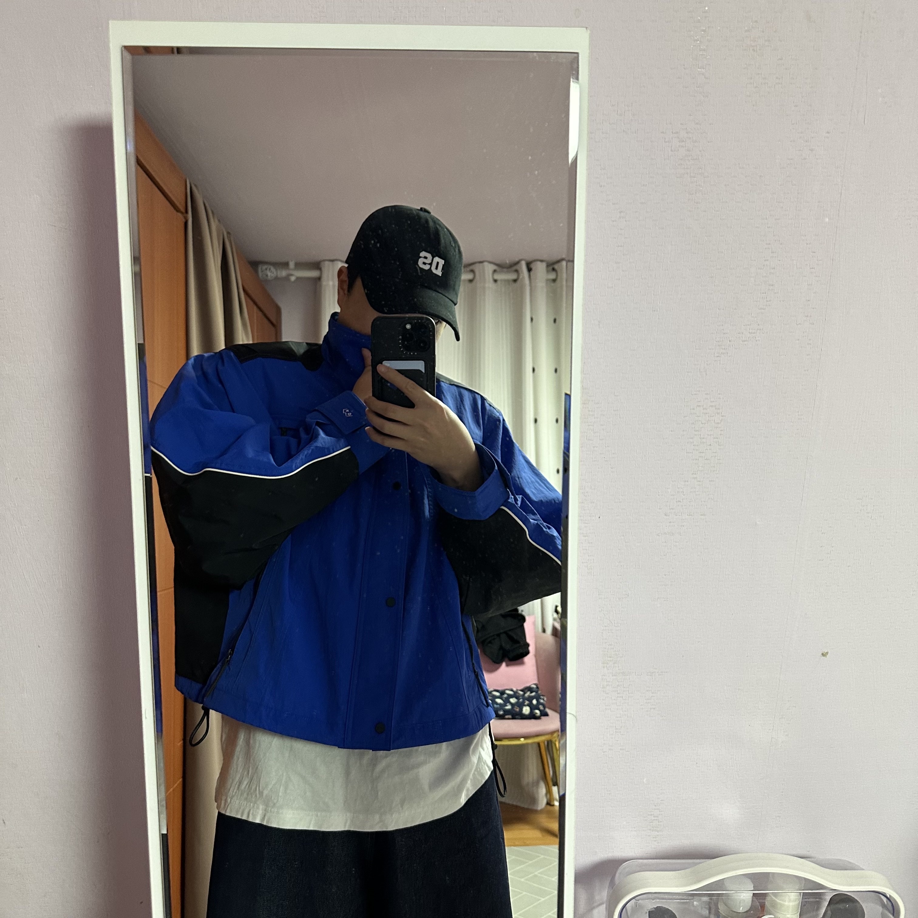 Ader Error Grampur Jumper Z-Blue, Nike x Ambush Air Force 1 Low SP Phantom 착용 스타일 - 1