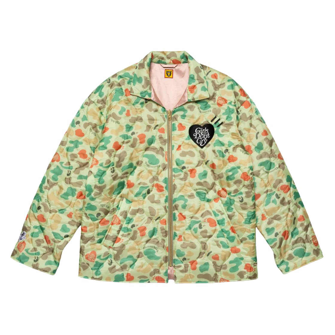 Human Made x Verdy Girls Don't Cry Heart Camo Jacket Green 상세 이미지 1