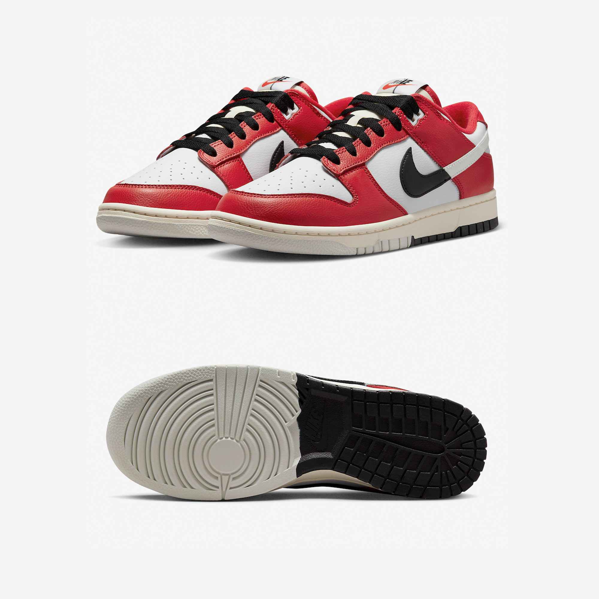 Nike Dunk Low Retro PRM University Red Black 착용 스타일 - 2