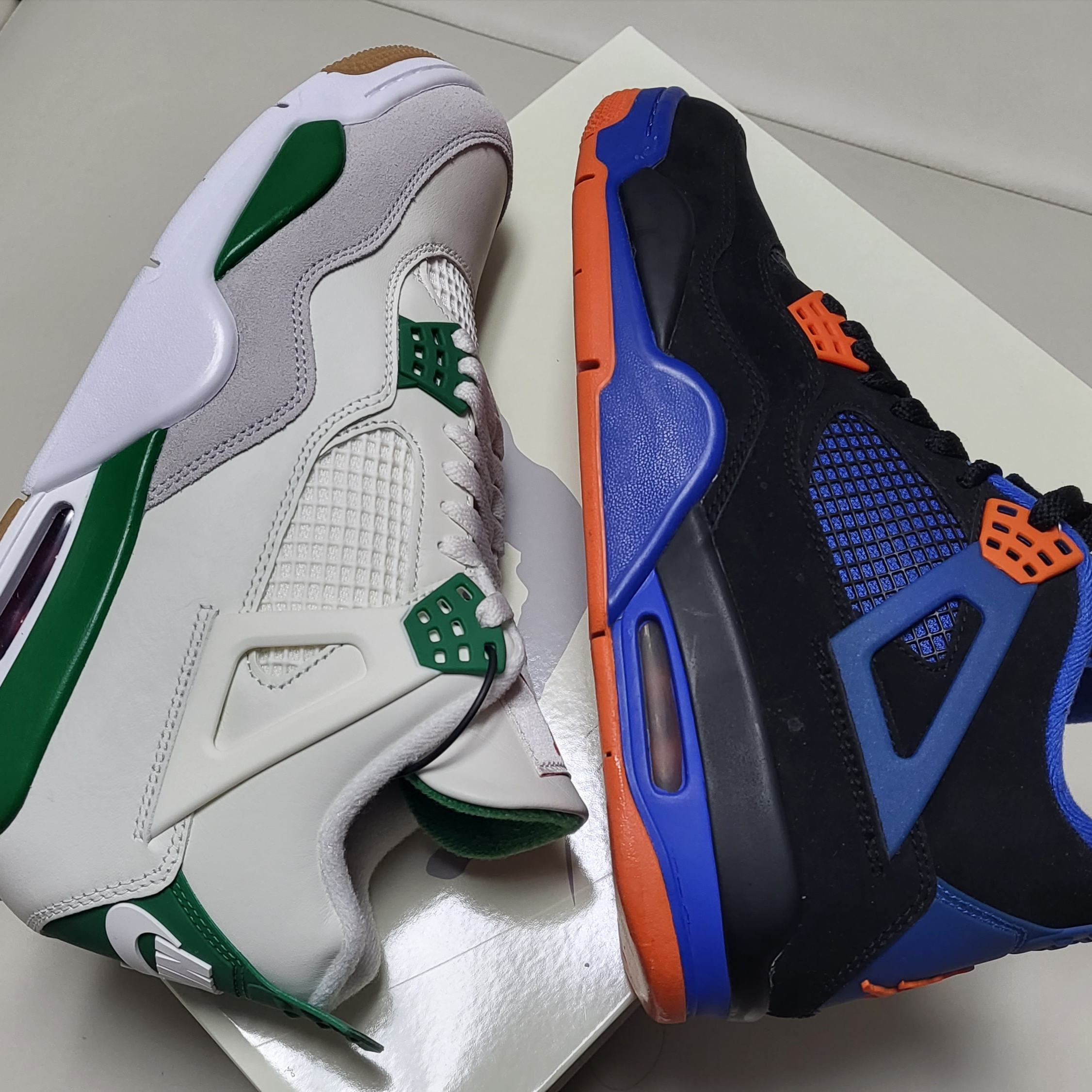 Jordan 4 x Nike SB Retro SP Pine Green, (GS) Jordan 4 Retro Cavs 착용 스타일 - 4
