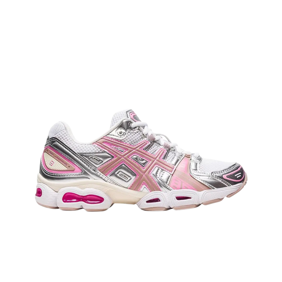 (W) 아식스 젤 님버스 9 화이트 퓨어 실버((W) Asics Gel-Nimbus 9 White Pure Silver)