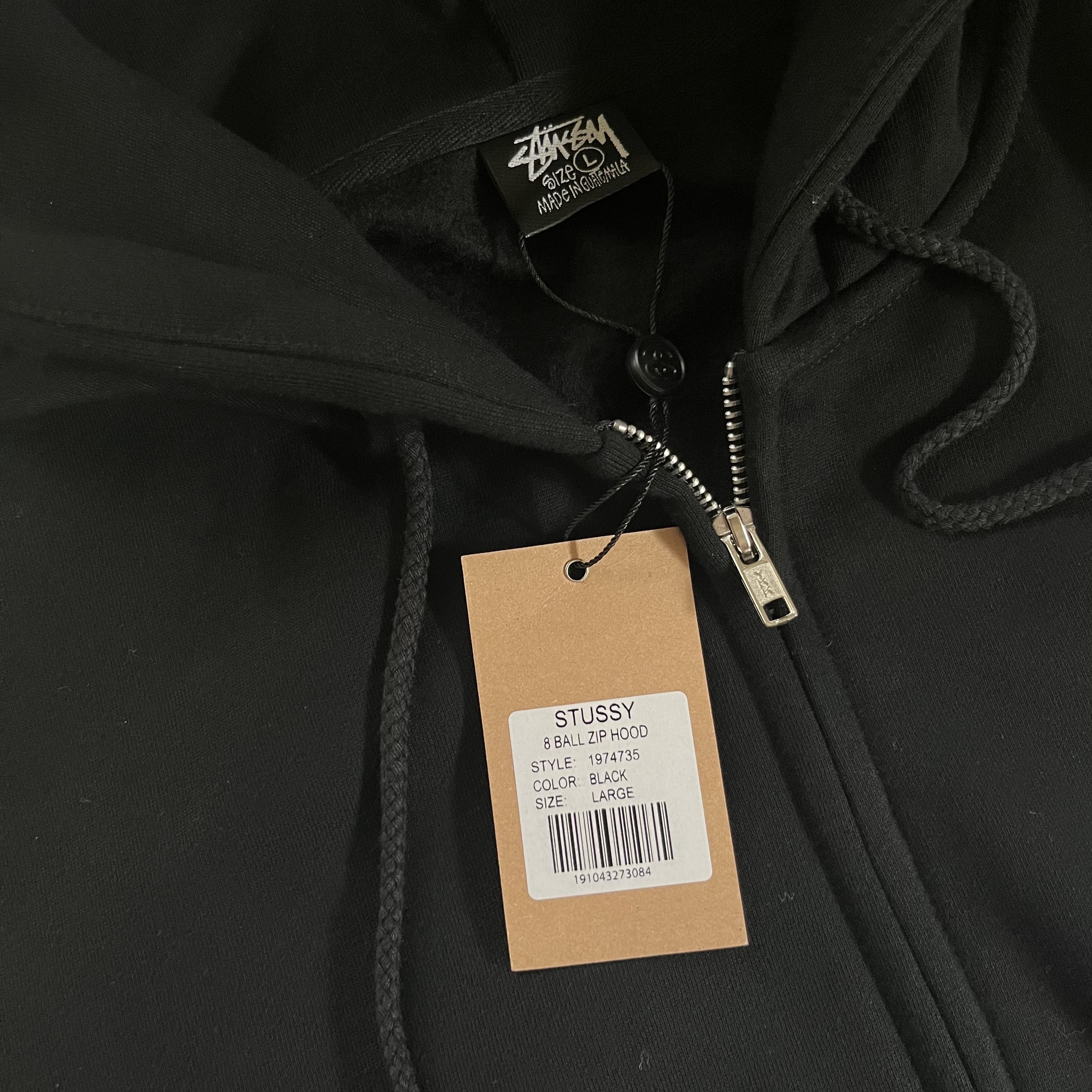 Stussy 8 Ball Zip Hoodie Black - 22FW 착용 스타일 - 4