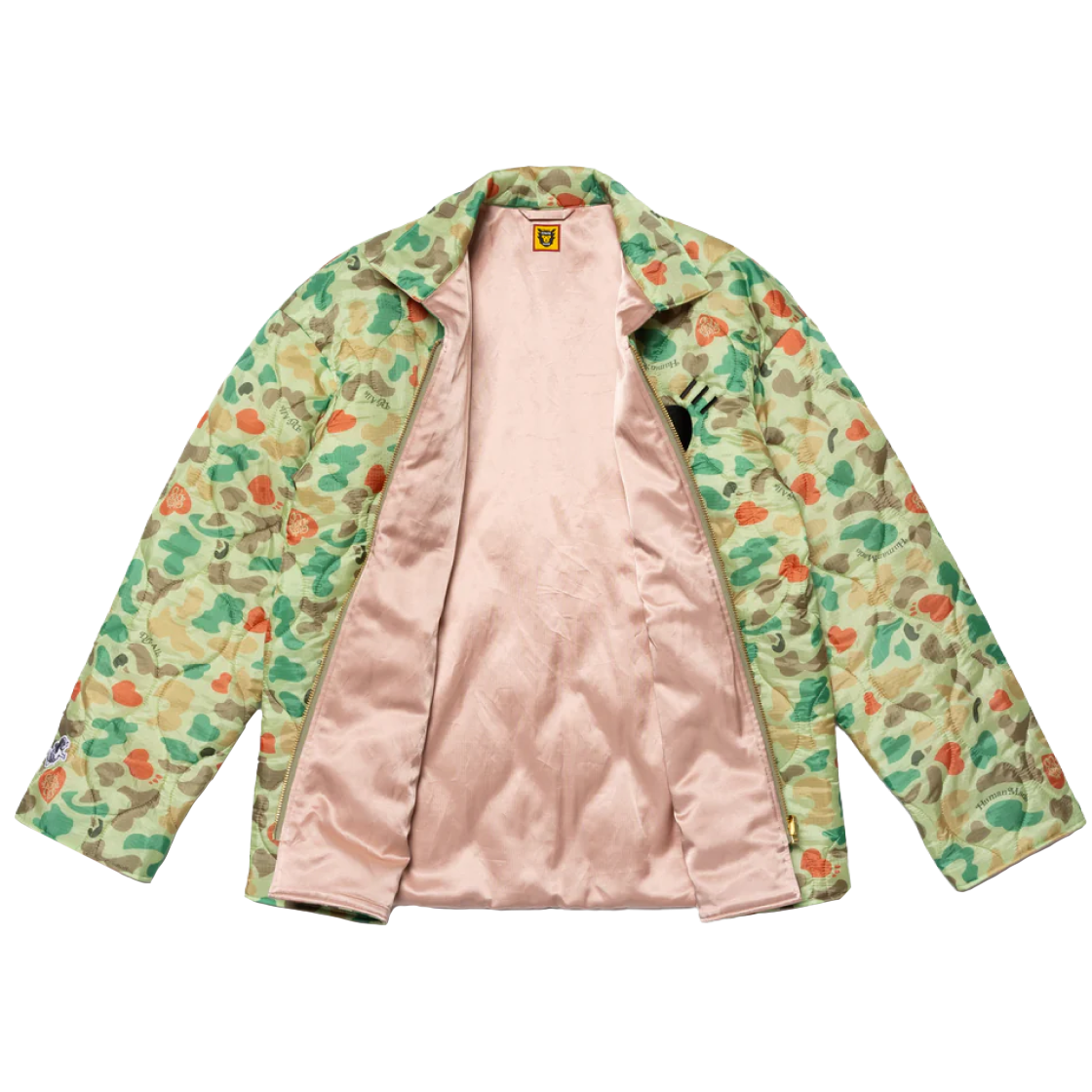 Human Made x Verdy Girls Don't Cry Heart Camo Jacket Green 상세 이미지 2