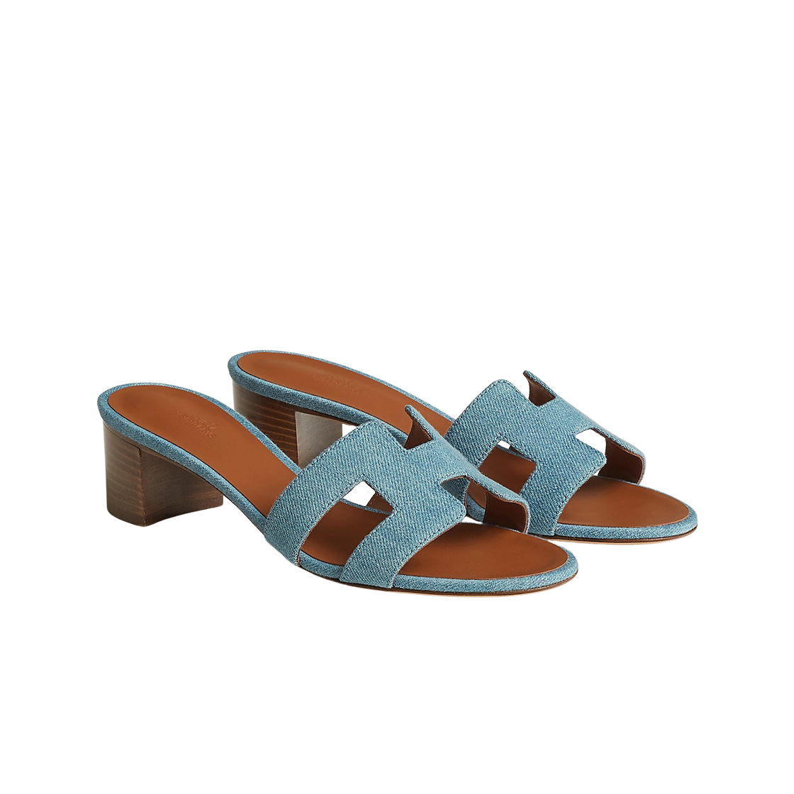 (W) 에르메스 오아시스 샌들 데님 & 블루 클레어((W) Hermes Oasis Sandal Denim & Bleu Clair) - 2