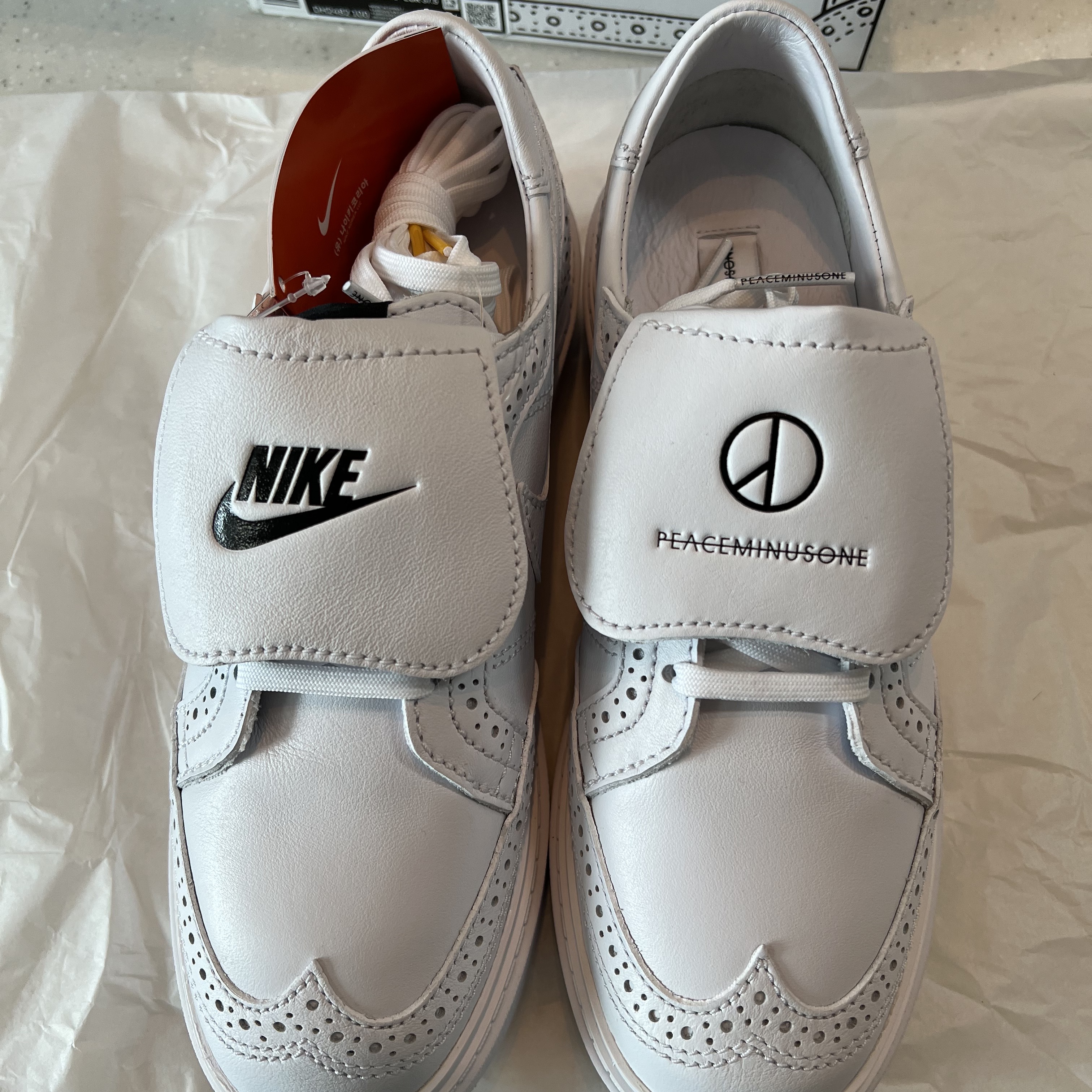 Nike x Peaceminusone Kwondo1 White 착용 스타일