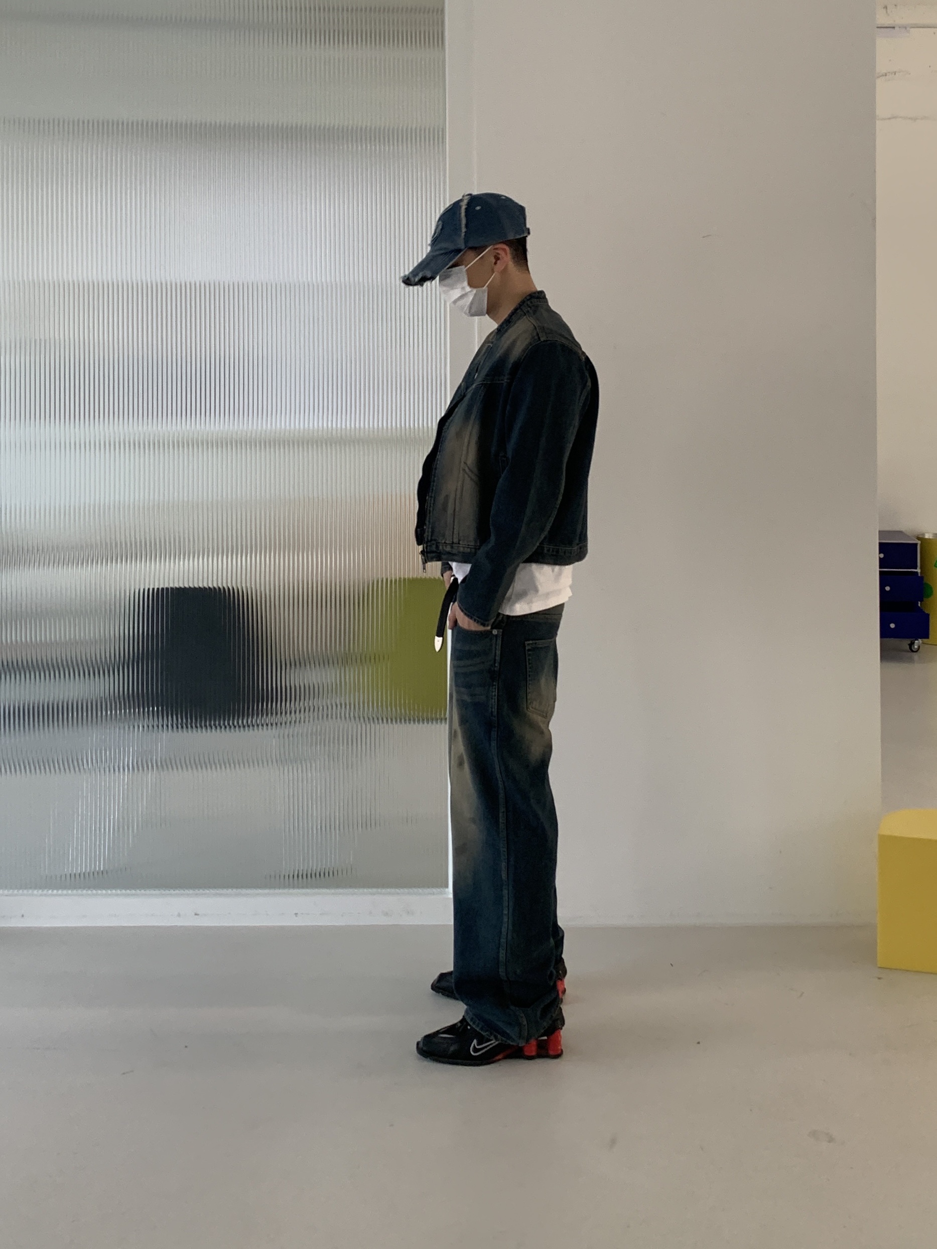 Our Legacy Belt 2cm Leather Black, Nike x Martine Rose Shox MR4 Black 착용 스타일 - 5