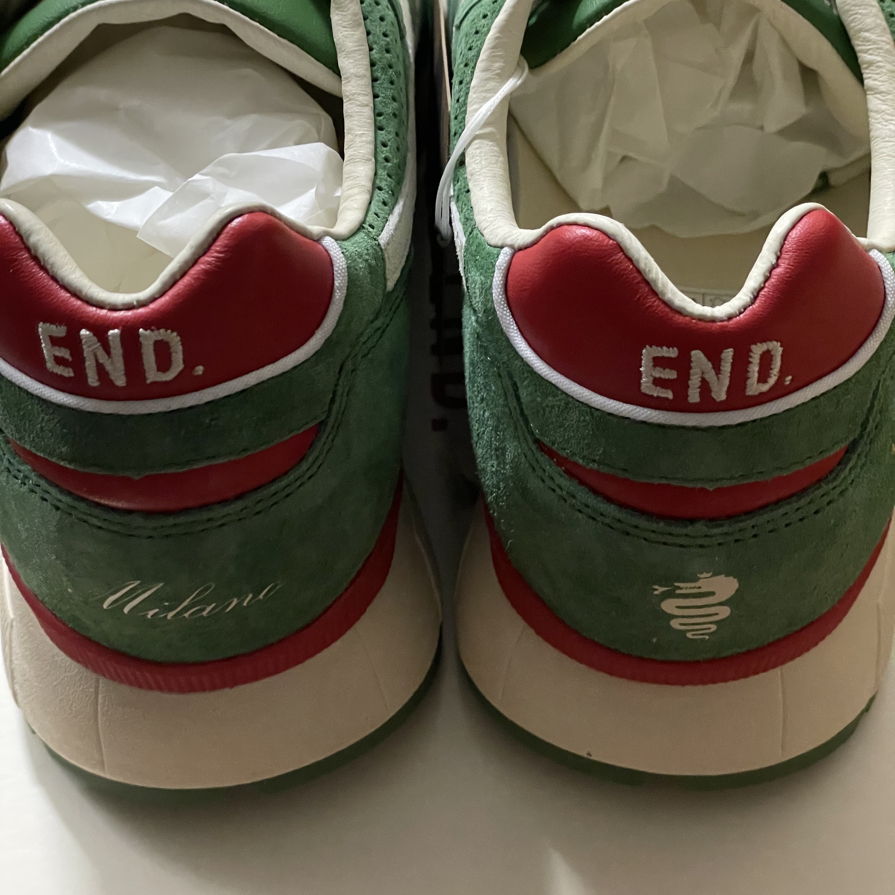 New Balance 990v1 Tan Green 착용 스타일 - 4
