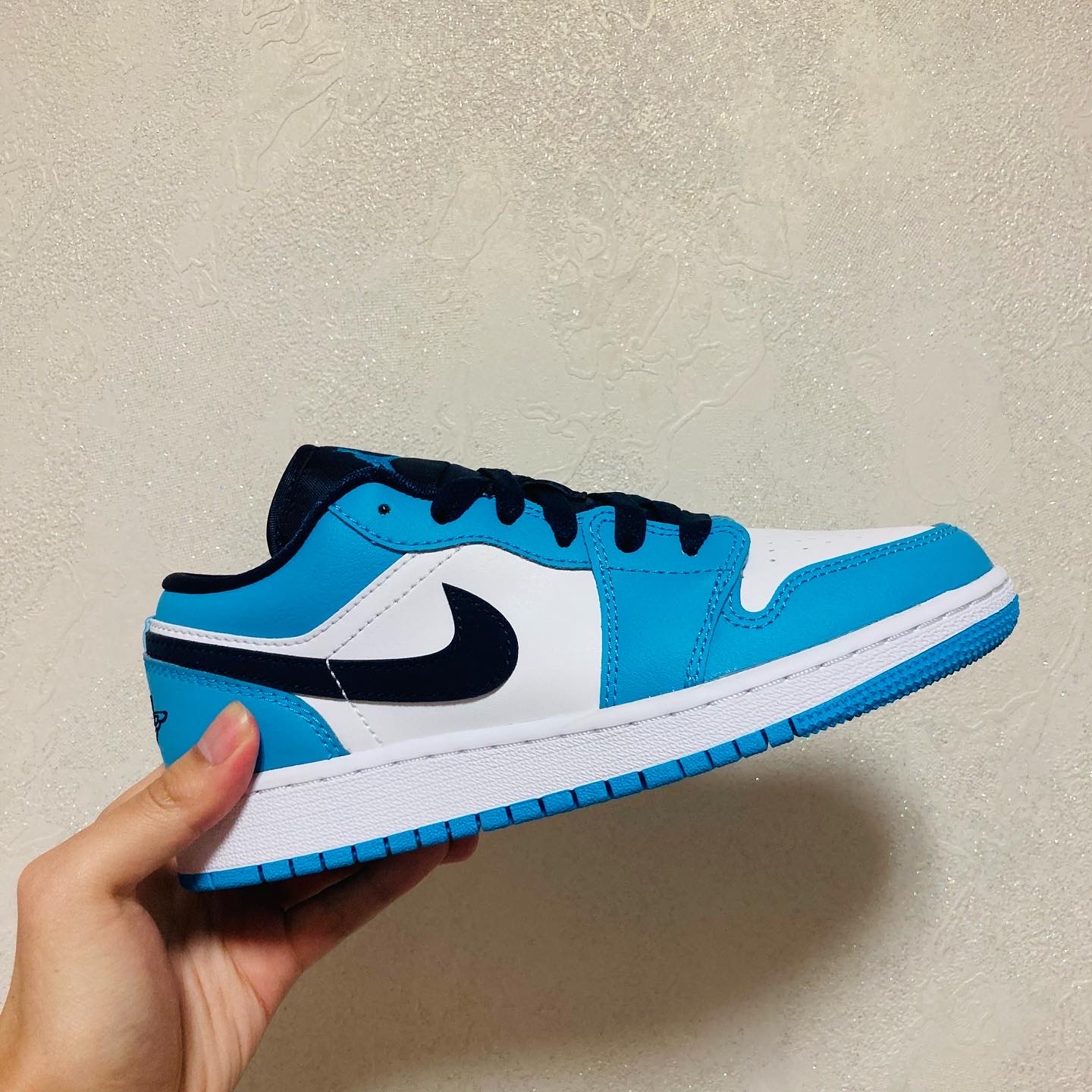 (GS) Jordan 1 Low Dark Powder Blue 착용 스타일