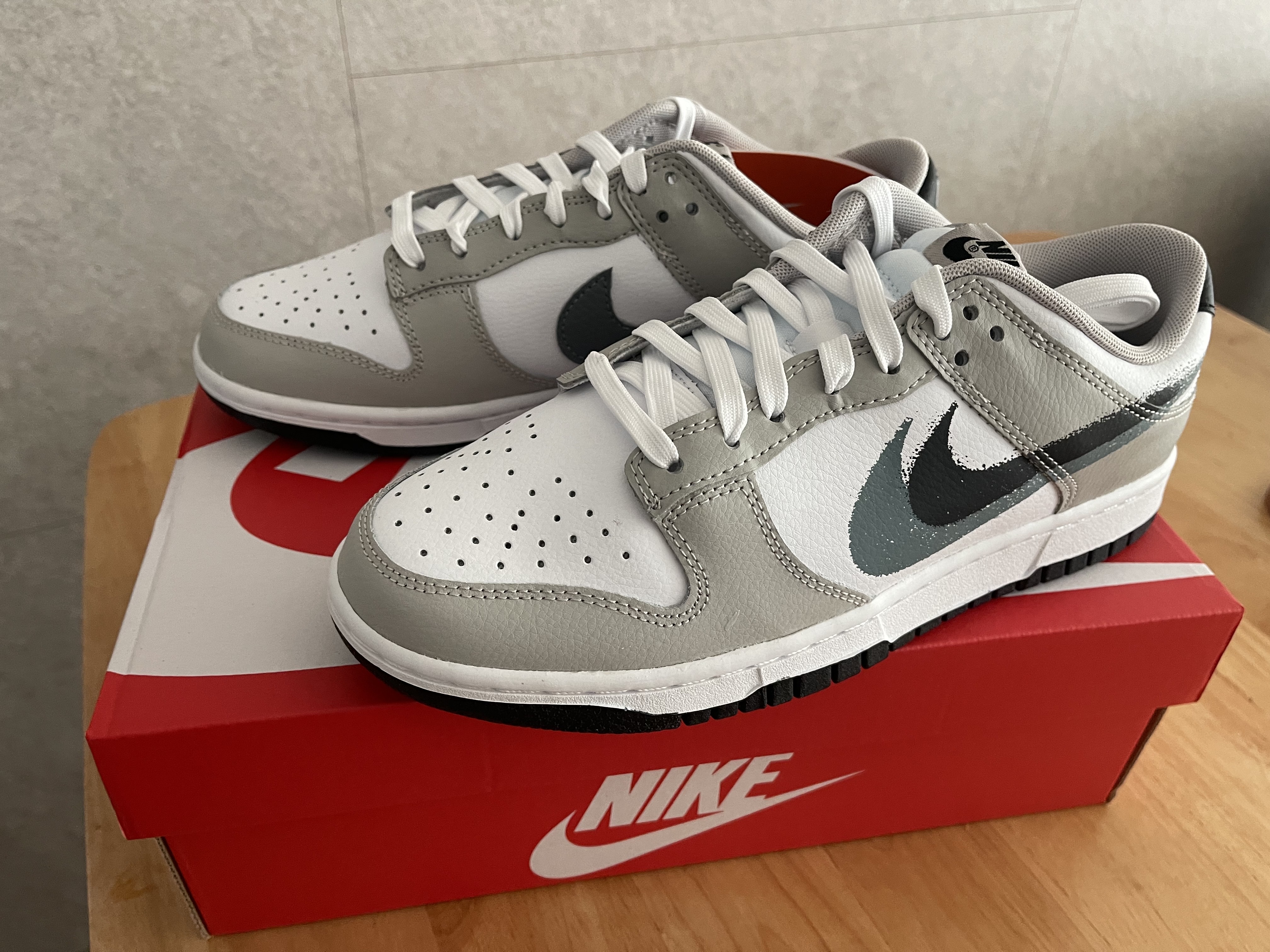 Nike Dunk Low Cool Grey White, (TD) Nike Dunk Low Black 착용 스타일 - 2