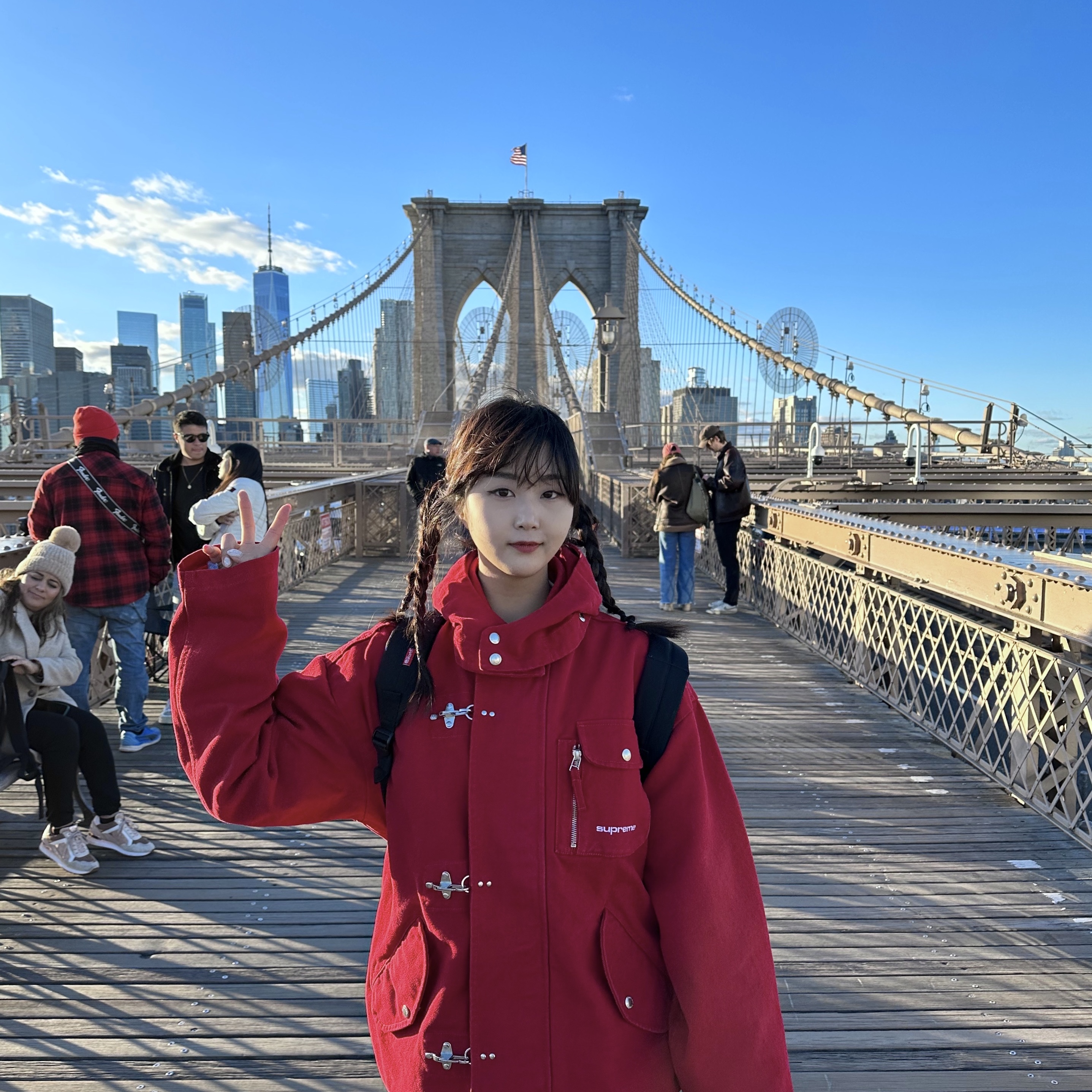 Supreme Canvas Clip Jacket Red - 23SS 착용 스타일 - 1