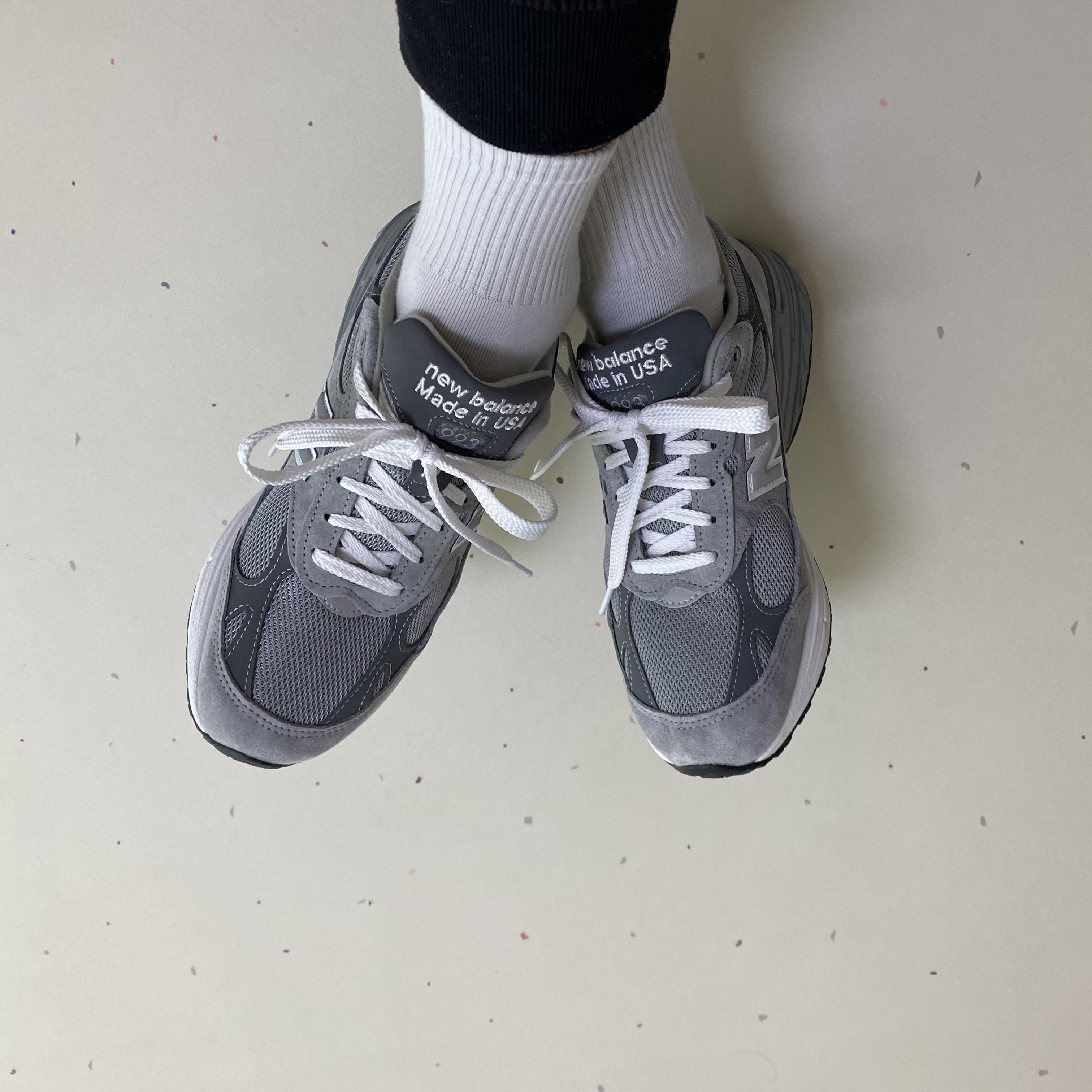 New Balance 993 Made in USA Grey - D Standard 착용 스타일
