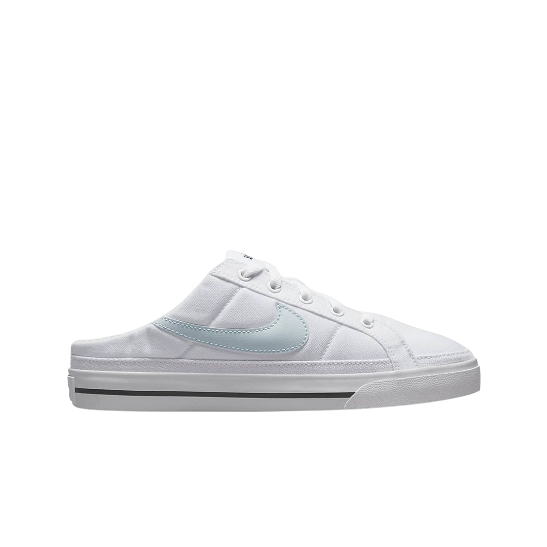 (W) 나이키 코트 레거시 뮬 화이트 풋볼 그레이((W) Nike Court Legacy Mule White Football Grey) - 1