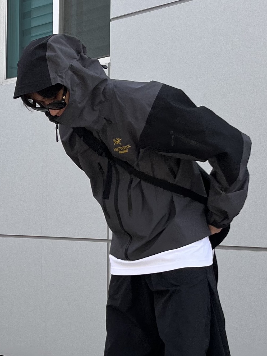 Palace x Arc'teryx Alpha SV Jacket Grey - 20FW, Asics x Andersson Bell Gel-1090 Black Silver 착용 스타일 - 4