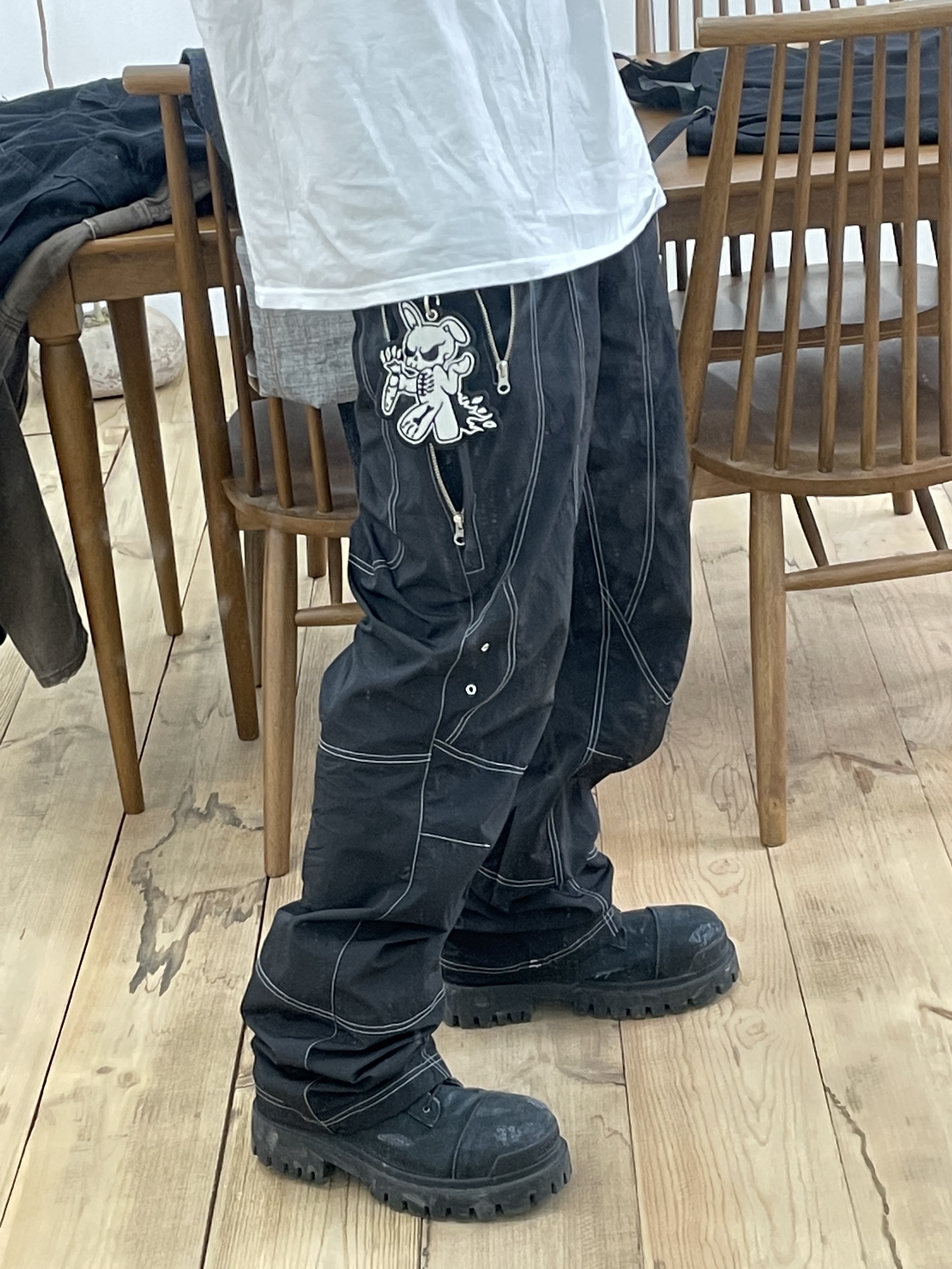 Balenciaga Combat Strike 20mm Boots Black 착용 스타일
