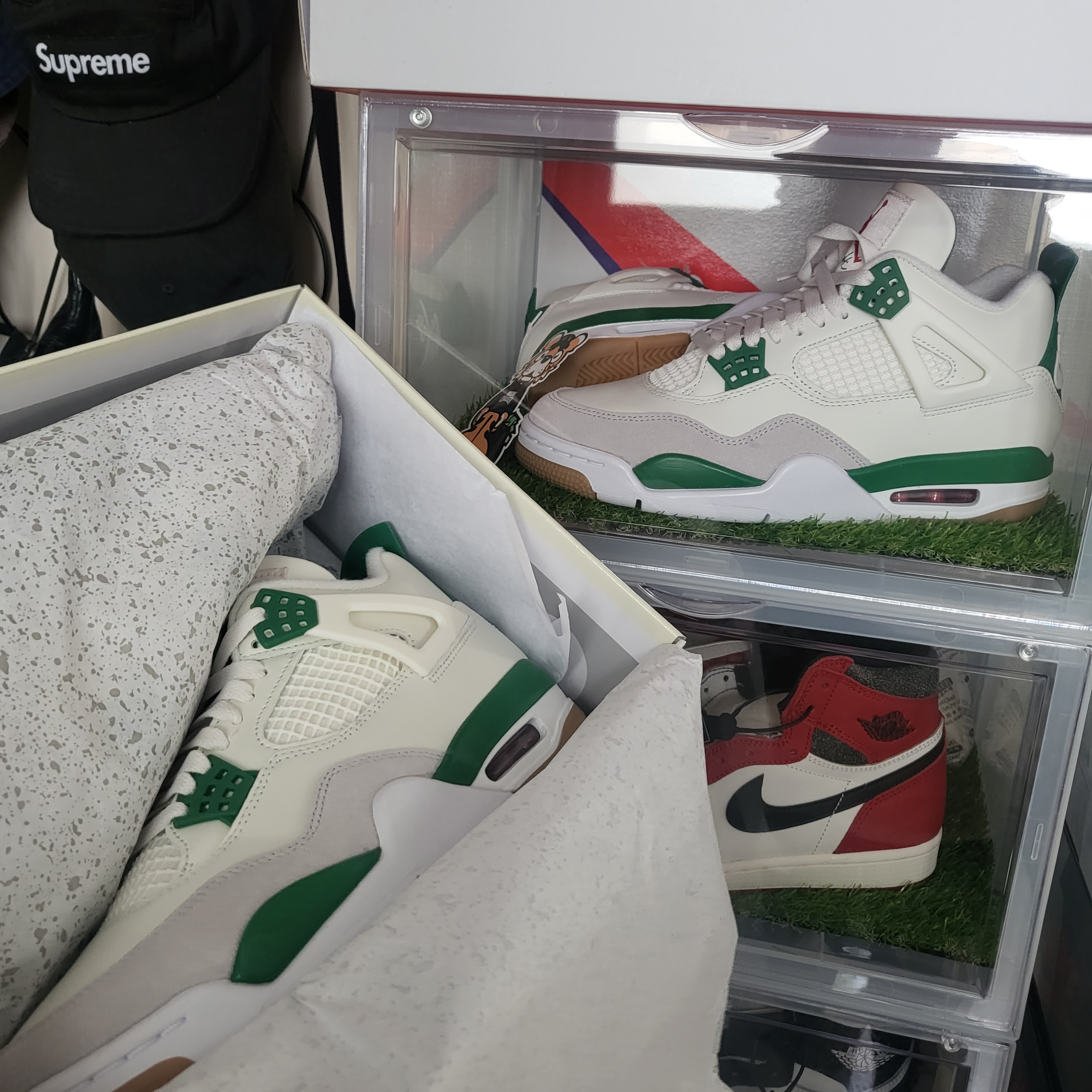 Jordan 4 x Nike SB Retro SP Pine Green 착용 스타일