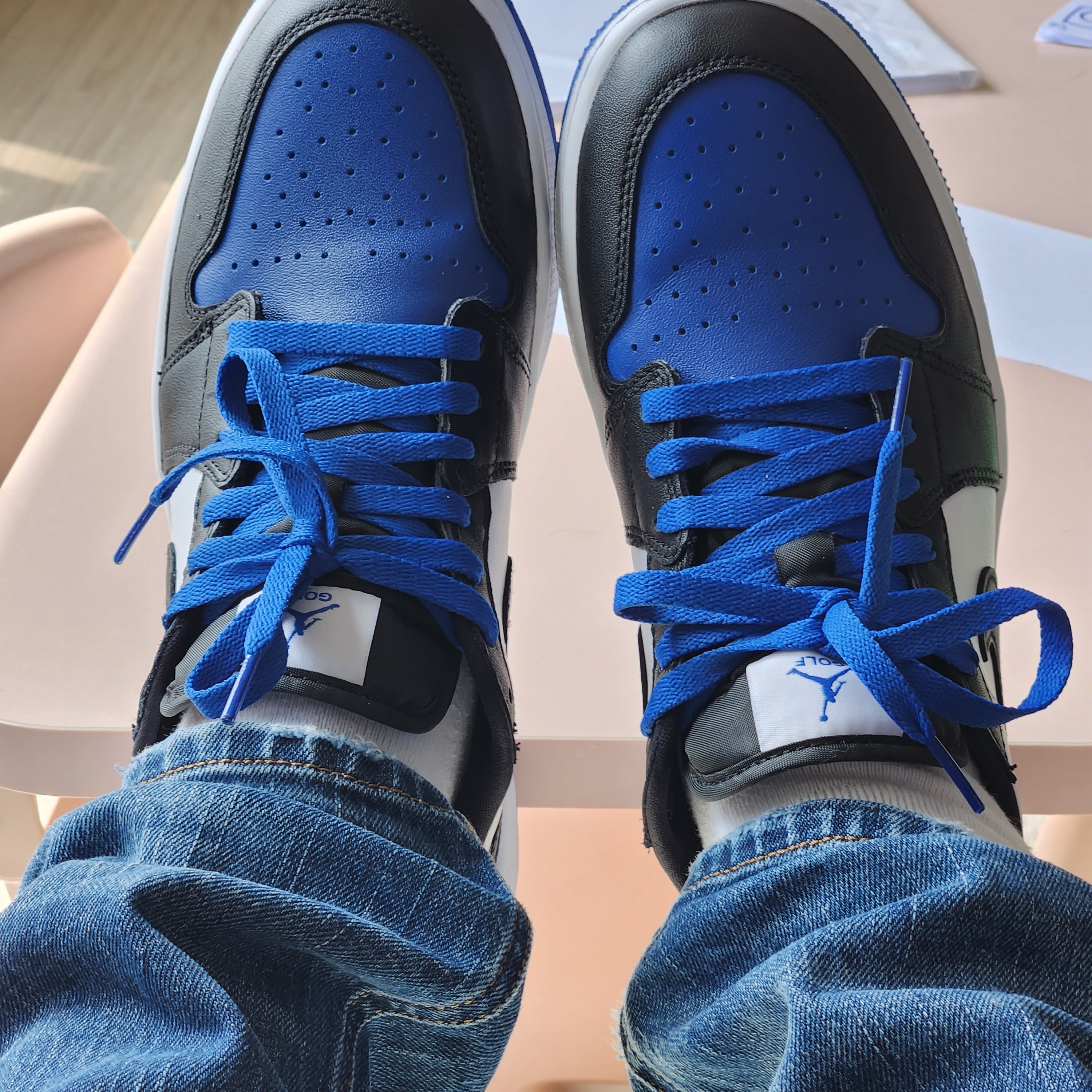 Jordan 1 Low Golf Sport Royal 착용 스타일 - 2