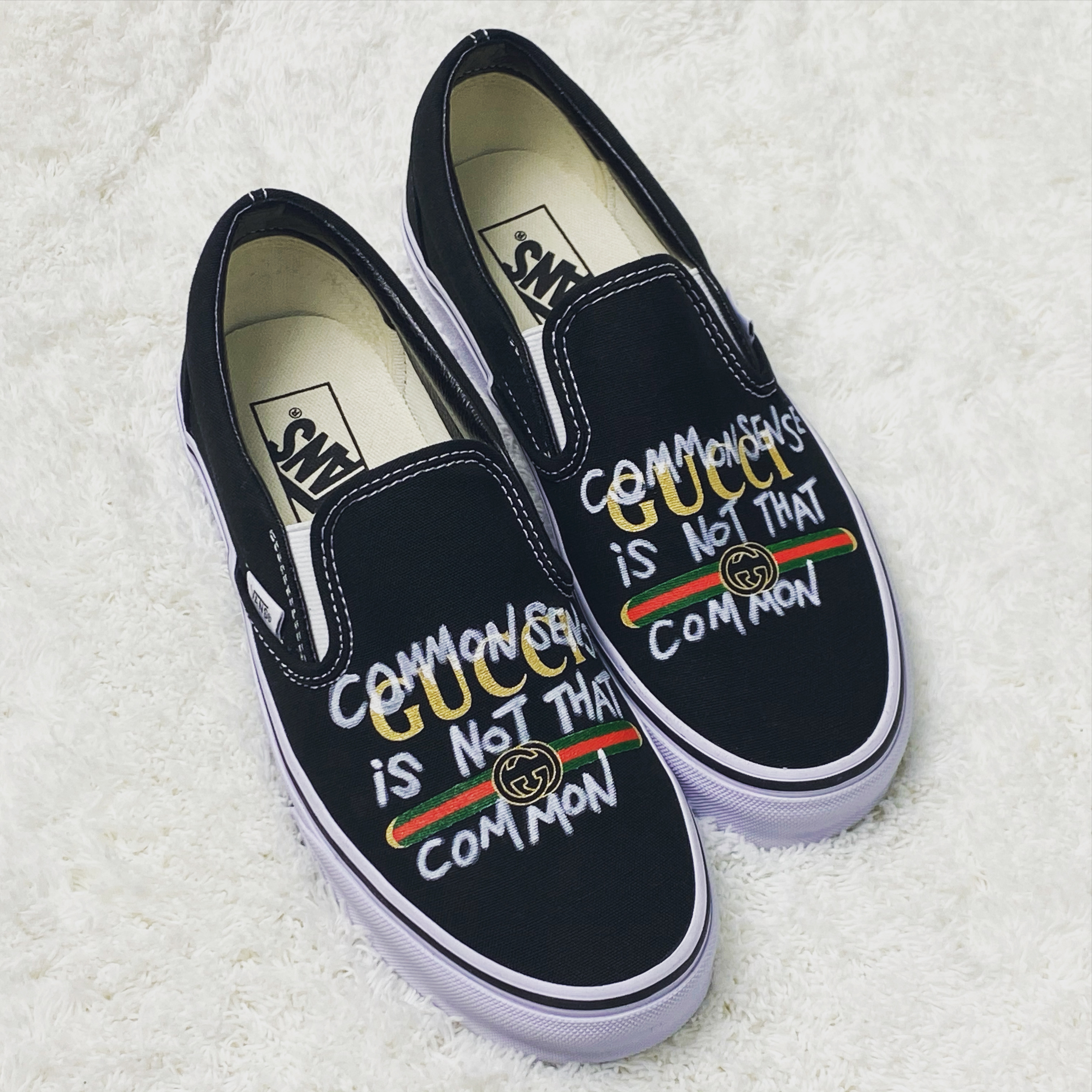 Vans Slip-On Checkerboard, Vans Vault x CDG Slip-On LX White 착용 스타일