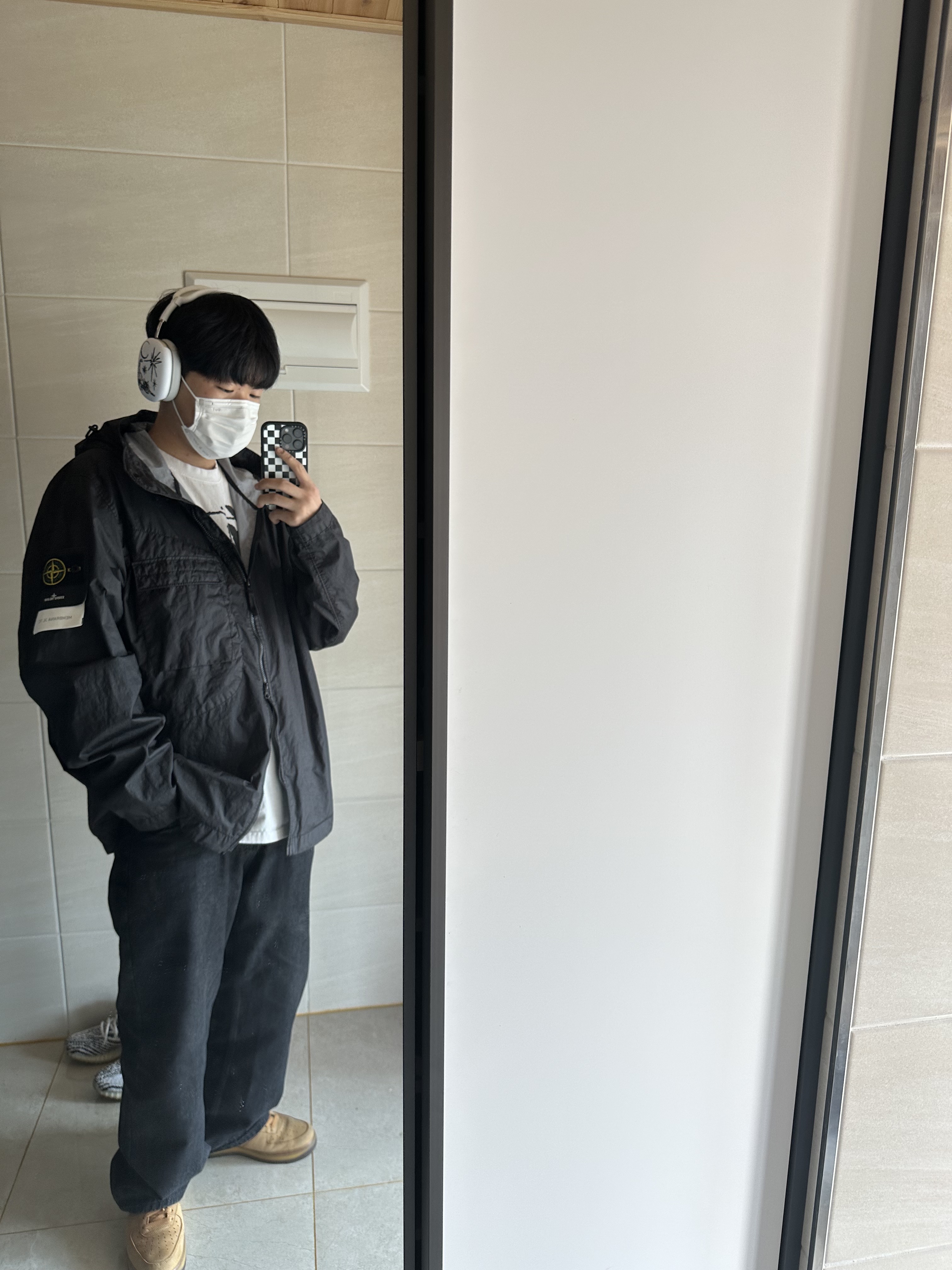 Stone Island 40223 Membrana 3L TC Garment Dyed Hooded Jacket Black - 22SS, Apple AirPods Max Lightning Silver (Korean Ver.) 착용 스타일 - 2