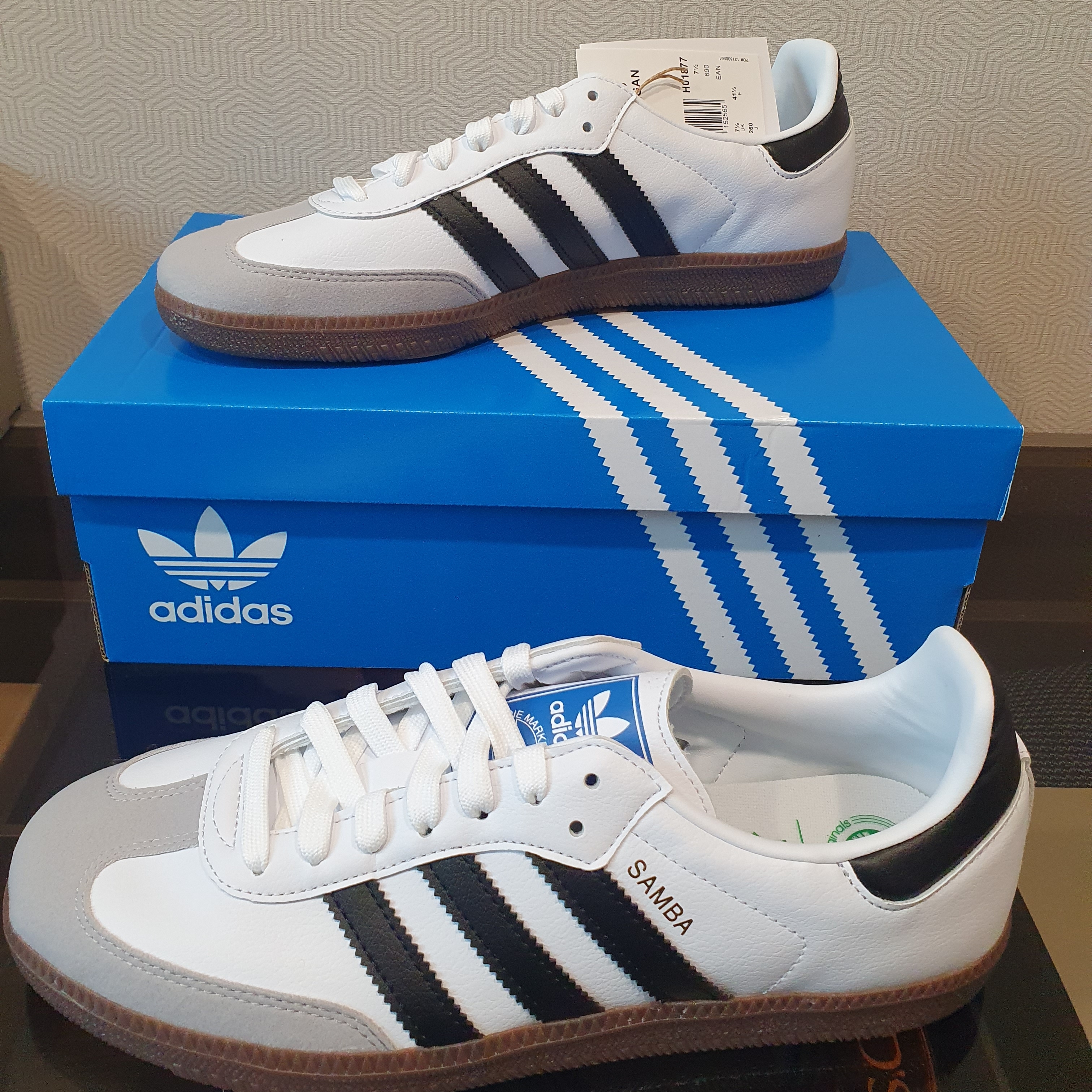 Adidas Samba Vegan White Black 착용 스타일 - 3