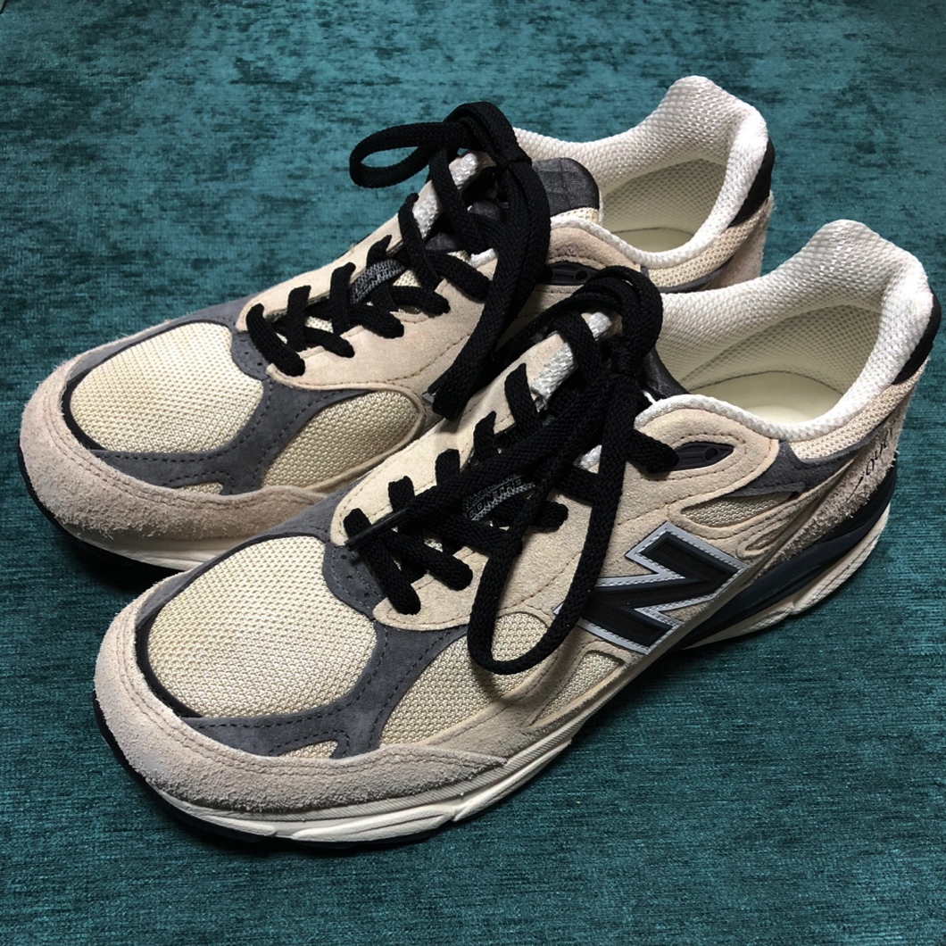 New Balance 990v3 Made in USA Moonbeam Macadamia Nut, Nike x Supreme Air Force 1 Low Flax 착용 스타일 - 3