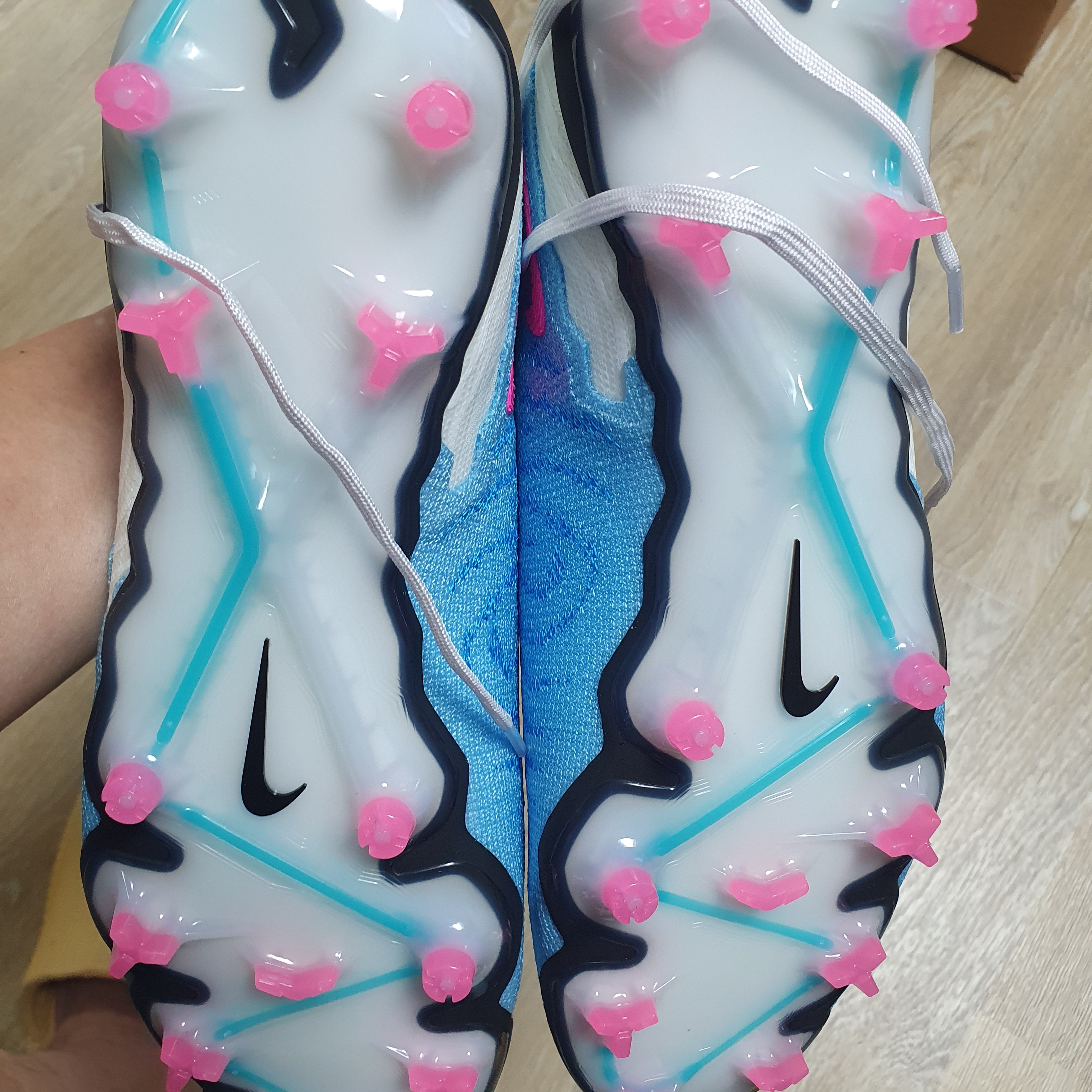 Nike Gripknit Phantom GX Elite Dynamic Fit FG Baltic Blue White 착용 스타일 - 3