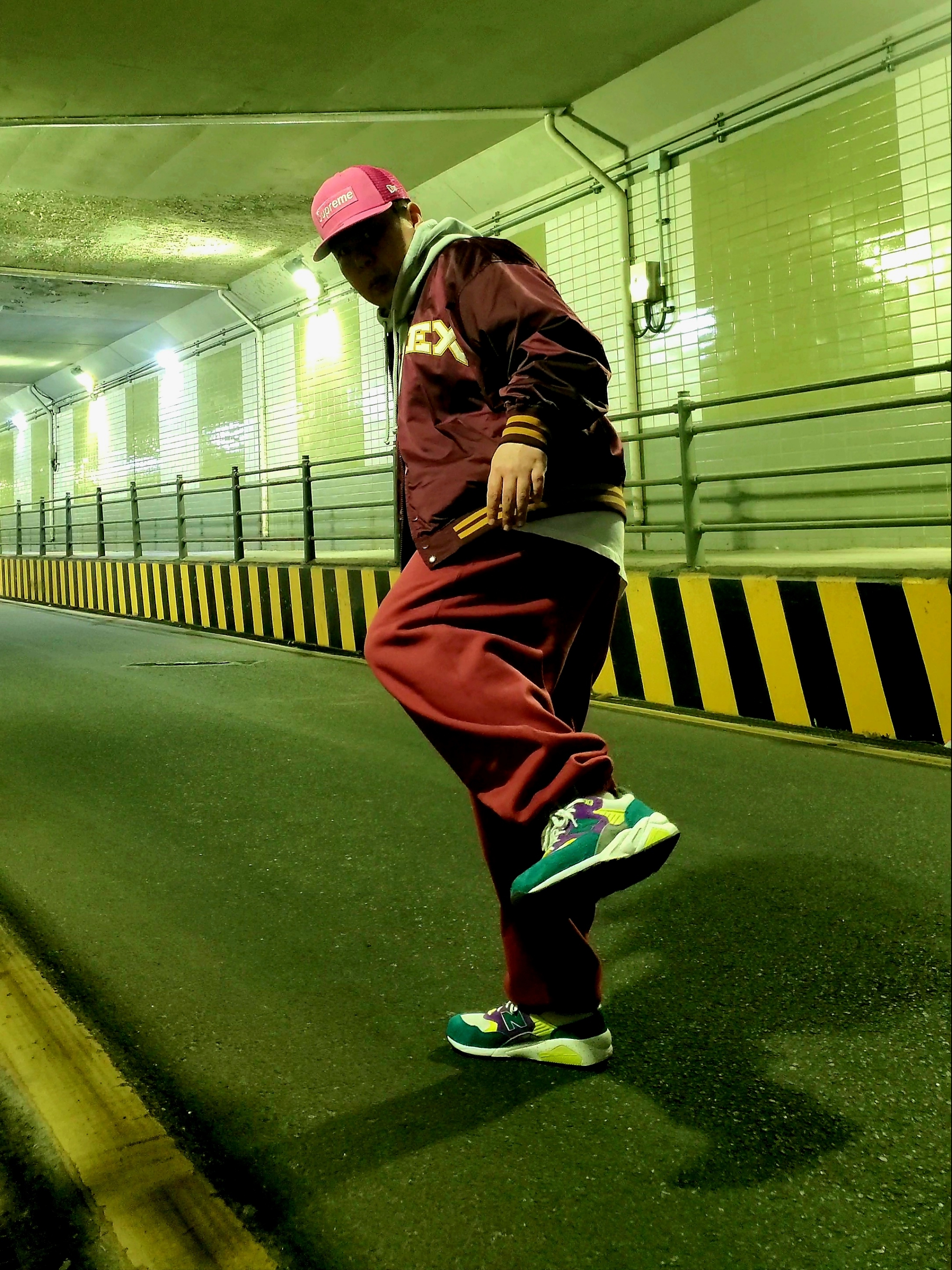 Nike NRG Solo Swoosh Fleece Pants Cedar - US/EU, New Balance x Palace MT580 Shaded Spruce Pansy 착용 스타일 - 2