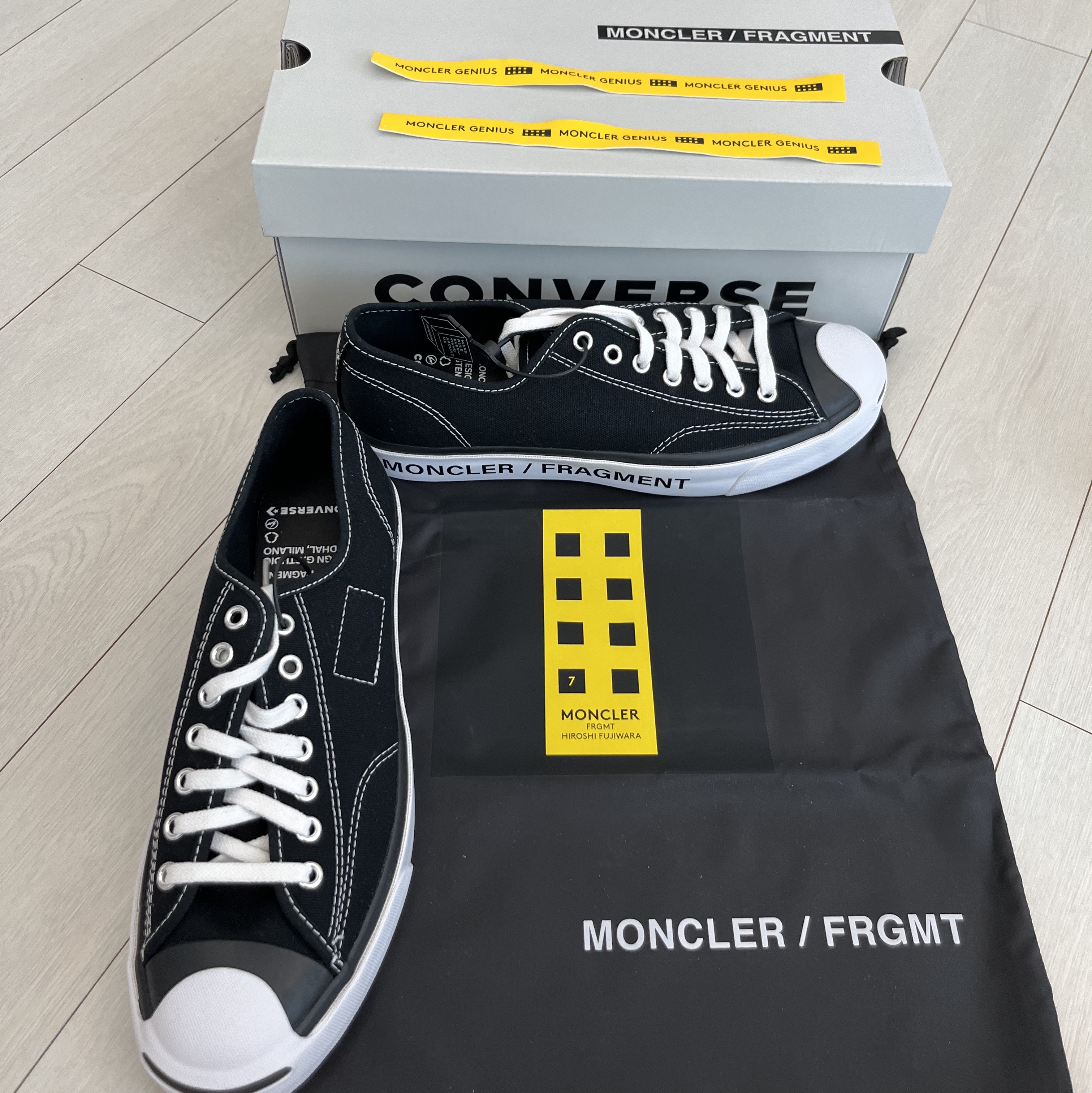 Converse x Moncler x Fragment Jack Purcell Fraylor II Black 착용 스타일 - 1